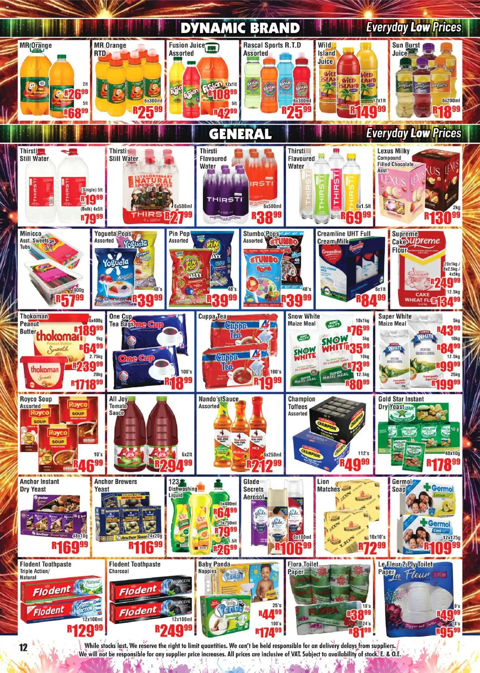 New Devland catalogue – valid from 01.01.2026 | Page: 12 | Products: Toothpaste, Paper, Sauce, Nappies
