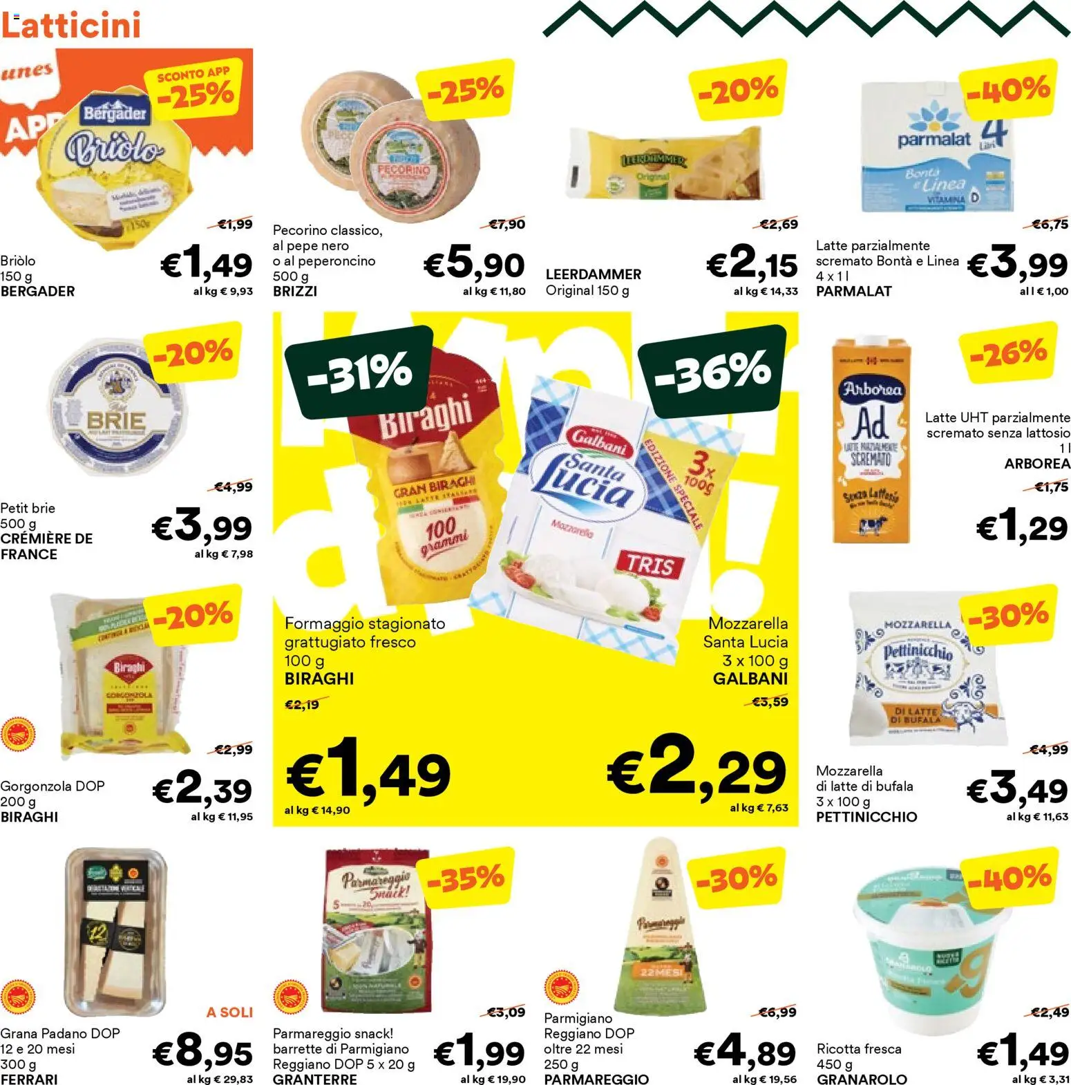 Volantino Unes del 31.12.2025 | Pagina: 8 | Prodotti: Pepe, Mozzarella, Grana Padano, Pecorino