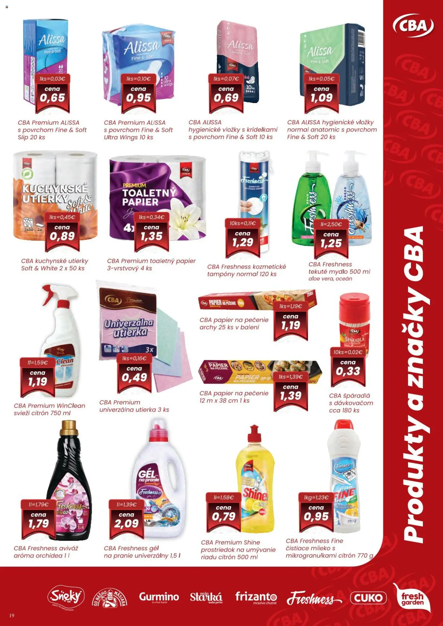 Nové Sintra akcie – leták je platný od 01.12.2025 | Strana: 19 | Produkty: Mlieko, Toaletný papier, Prostriedok na umývanie riadu, Orchidea