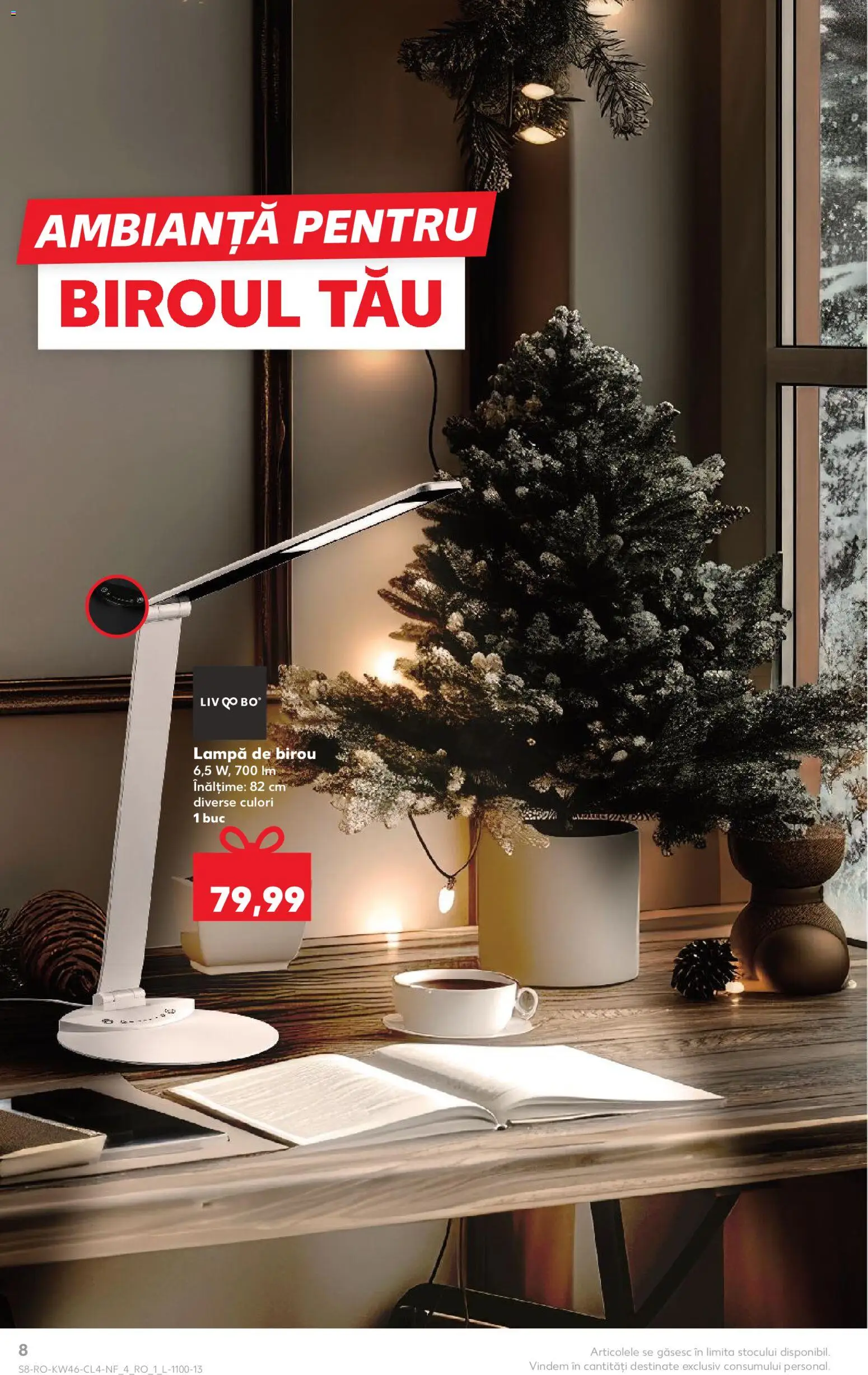 Noul catalog Kaufland – valabil de la 12.11.2025 | Pagină: 8 | Produse: Çikolatalı gofret, Lampă, Lampă De Birou