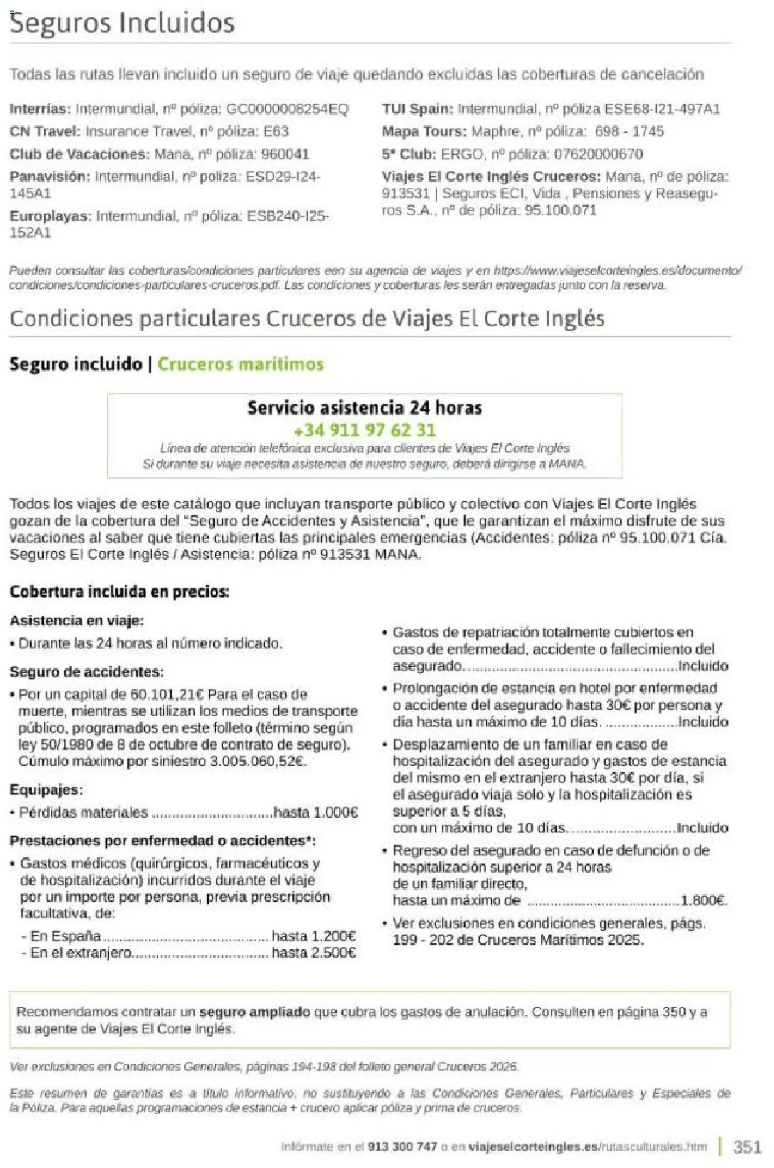 Viajes El Corte Inglés Rutas Culturales de la Comunidad de Madrid │ válido desde el 01.04.2026 | Página: 351 | Productos: General
