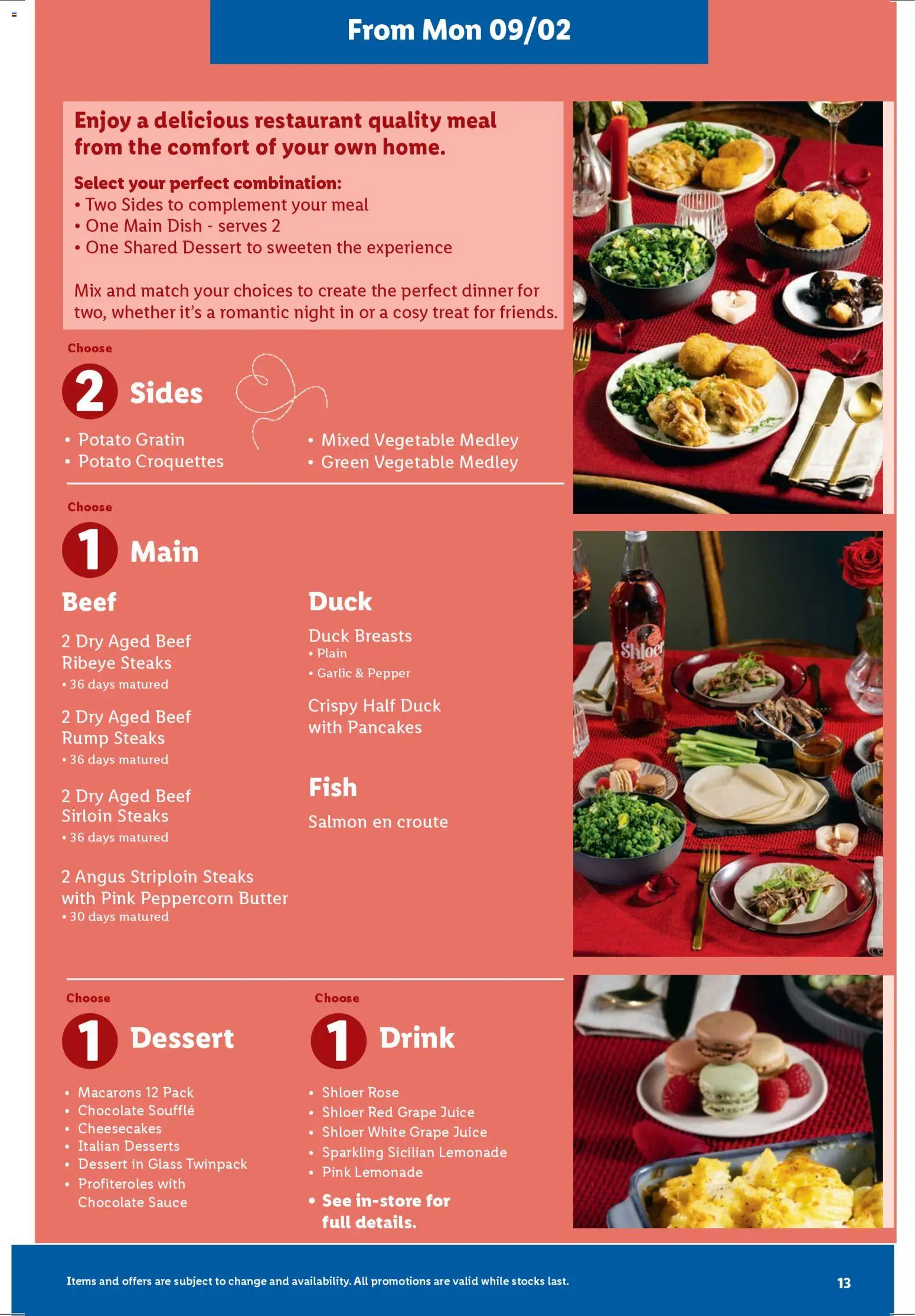 {H1} | Page: 13 | Products: Chocolate, Juice, Fish, Pancakes