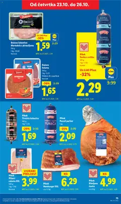 Pikok Šunka u ovitku, 500 g Komad - Pregled kataloga iz trgovine Lidl, vrijedi od 20.10.2025 | Stranica: 73