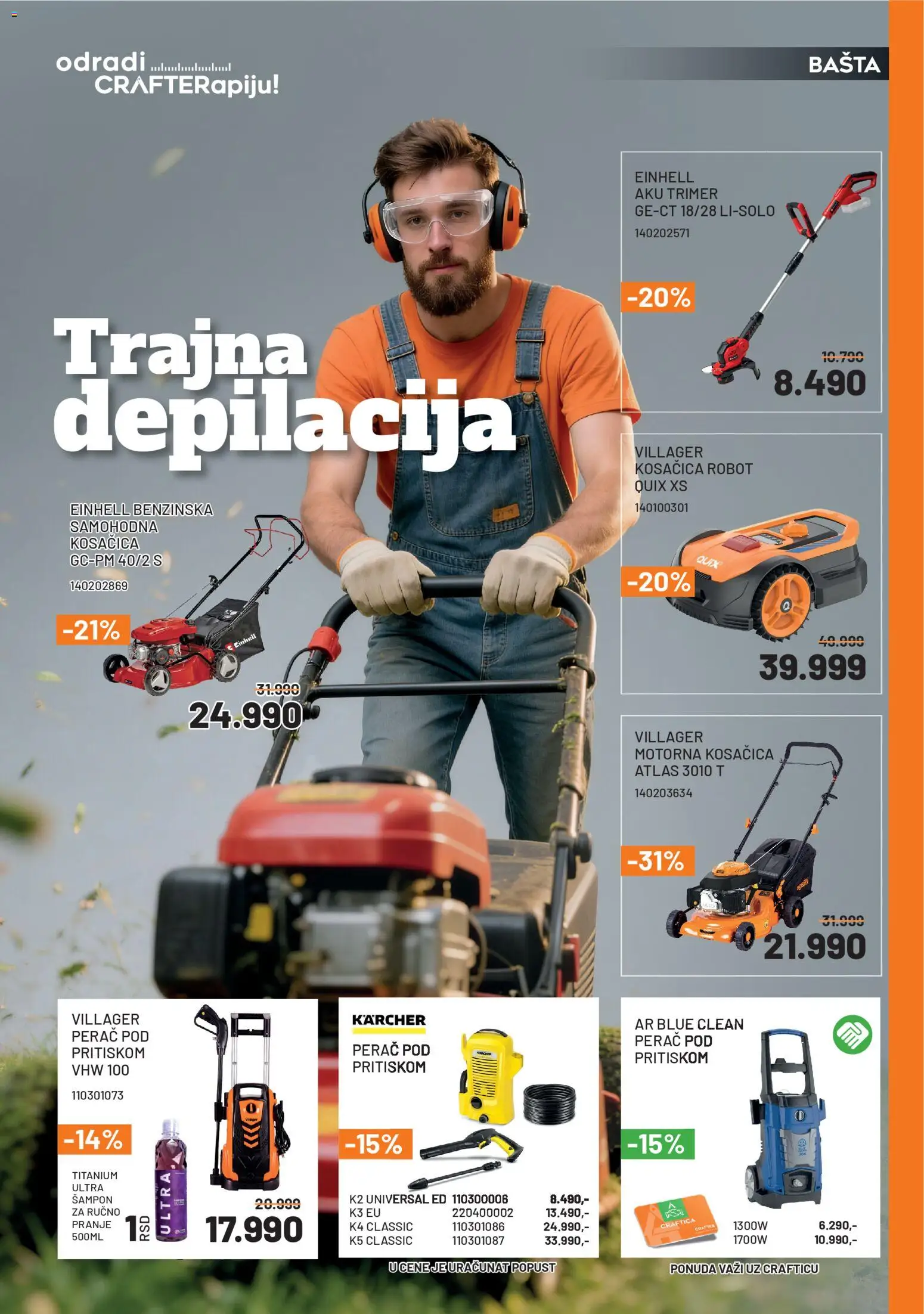 Crafter katalog - važi od 03.04.2026 | Strana: 2 | Proizvode: Robot, Šampon, Trimer