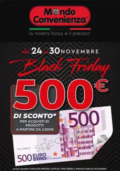 Anteprima del volantino Mondo Convenienza - Black Friday valido a partire dal 24.11.2025