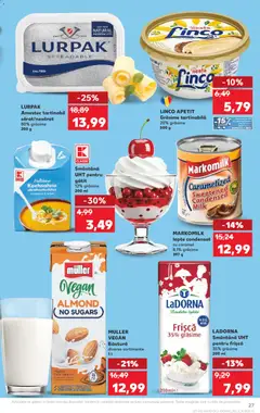 Ofertele Kaufland valabile de la 04.03.2026 | Pagină: 27 | Produse: Kalem ucu, Lapte, Frișcă, Smântână