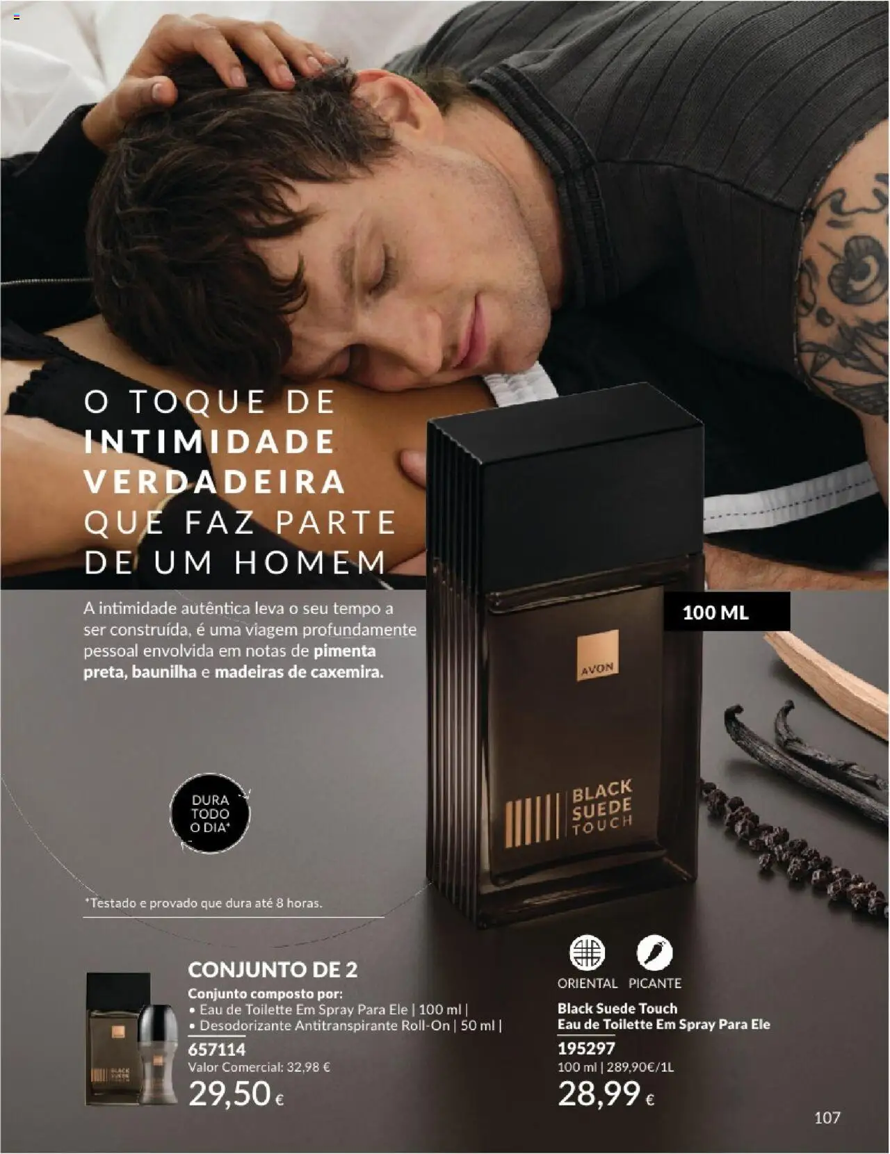 Catálogo Avon Campanha 8 │ válido de 01.08.2025 | Página: 107 | Produtos: Pimenta, Eau de toilette, Antitranspirante, Madeiras