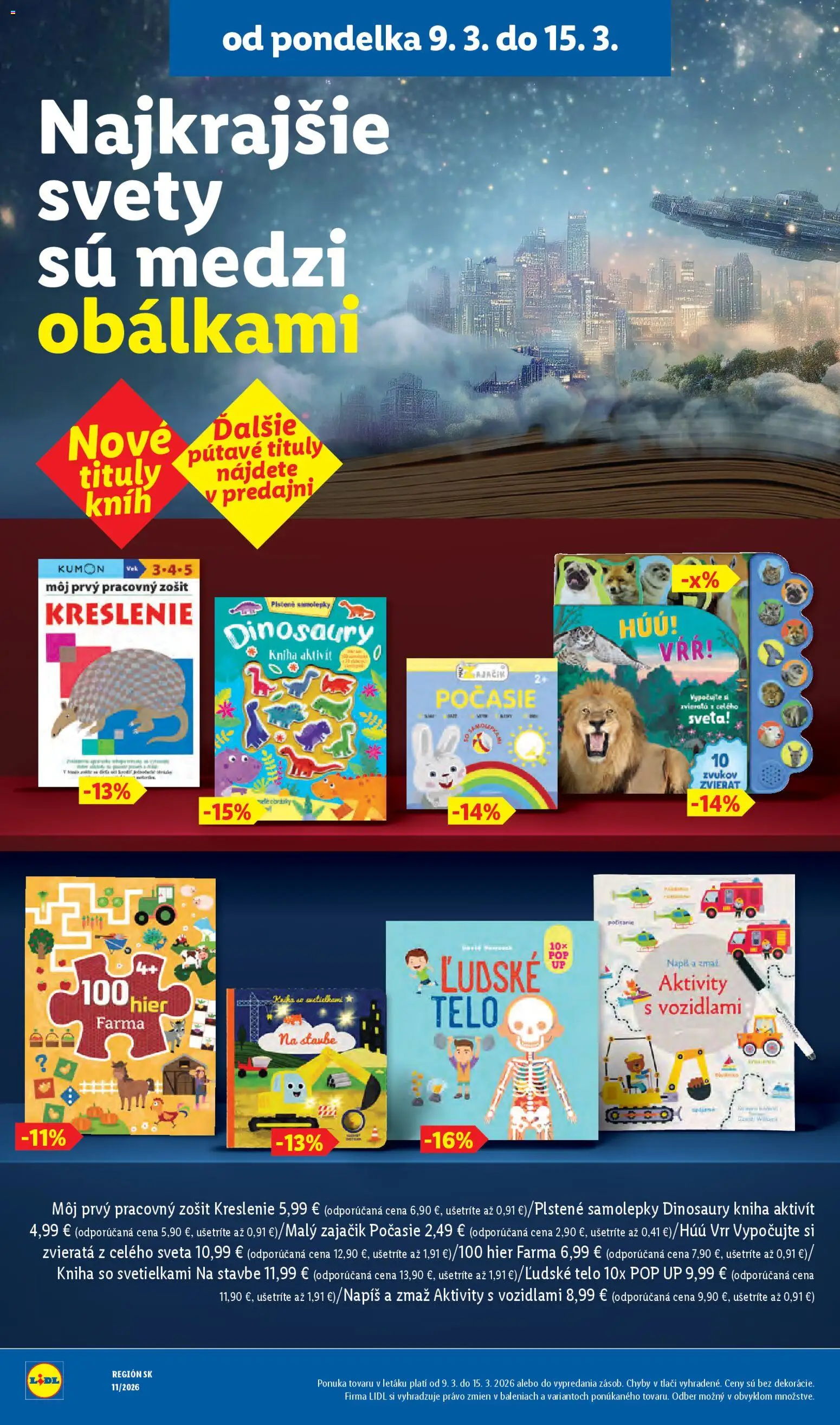 Nové Lidl akcie – leták je platný od 09.03.2026 | Strana: 42 | Produkty: Zošit, Kniha