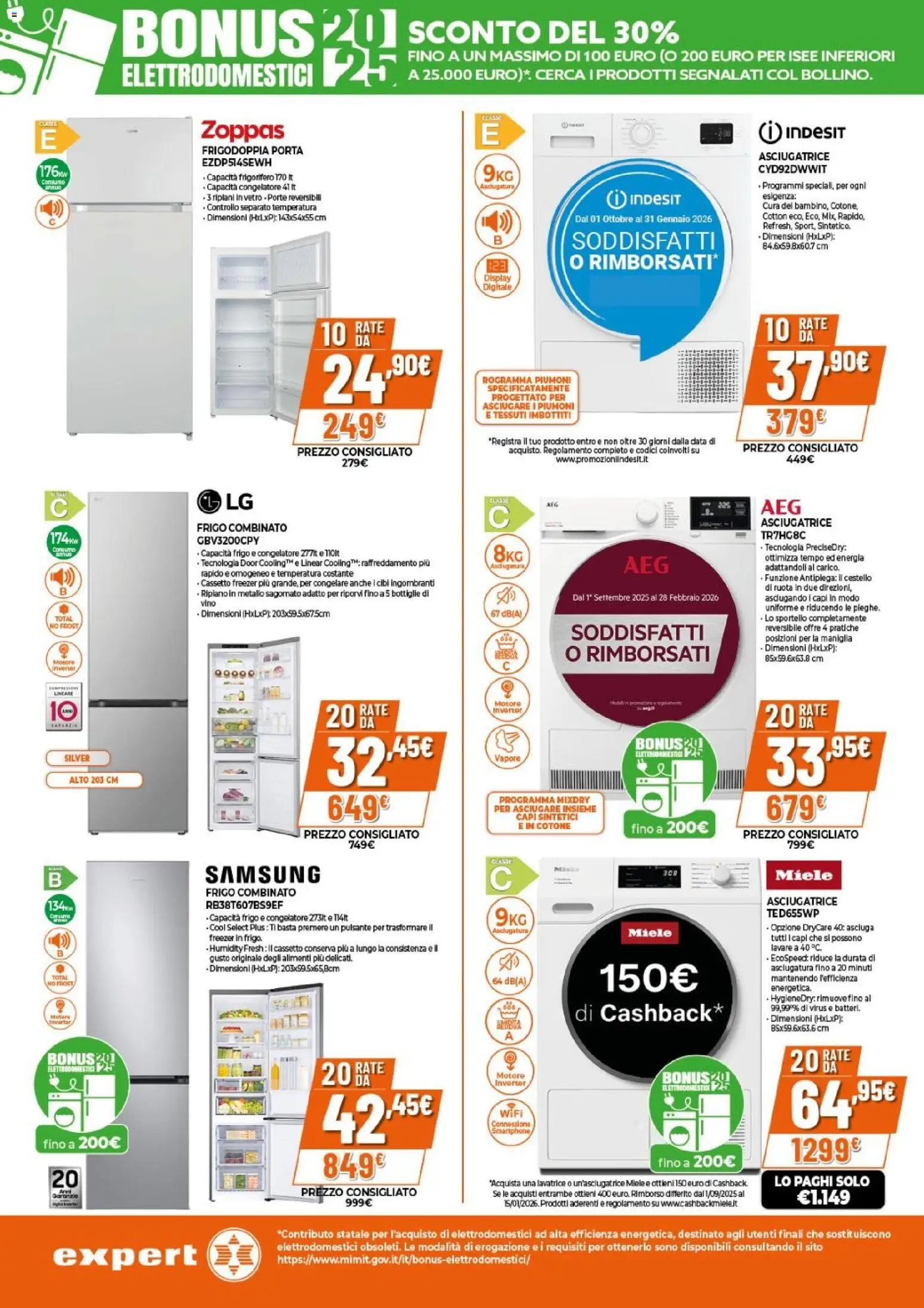 Volantino Expert del 02.12.2025 | Pagina: 12 | Prodotti: Asciugatrice, Data, Frigorifero, Congelatore