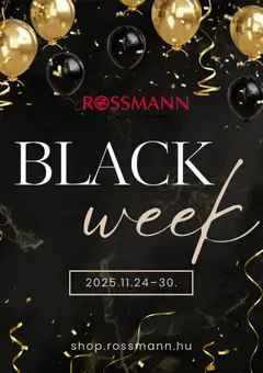 Rossmann Black Friday értesítés - amely érvényes a következő dátumtól: 21.11.2025