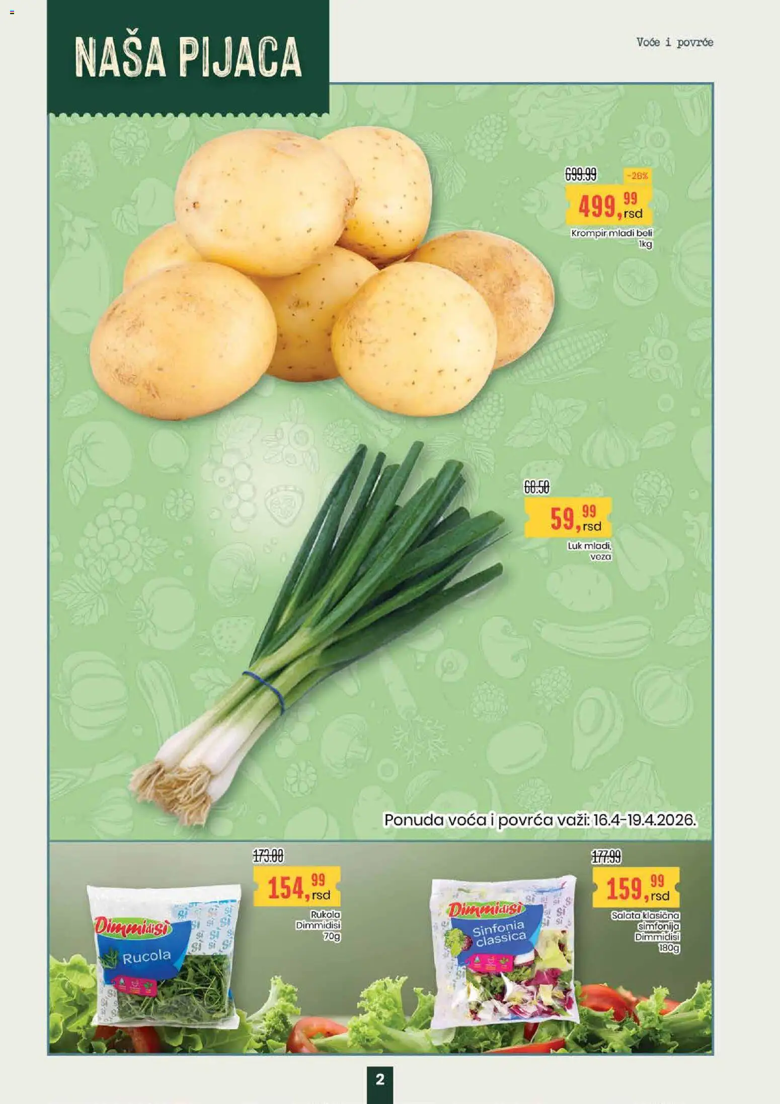 Aroma Market katalog - važi od 16.04.2026 | Strana: 2 | Proizvode: Salata, Krompir