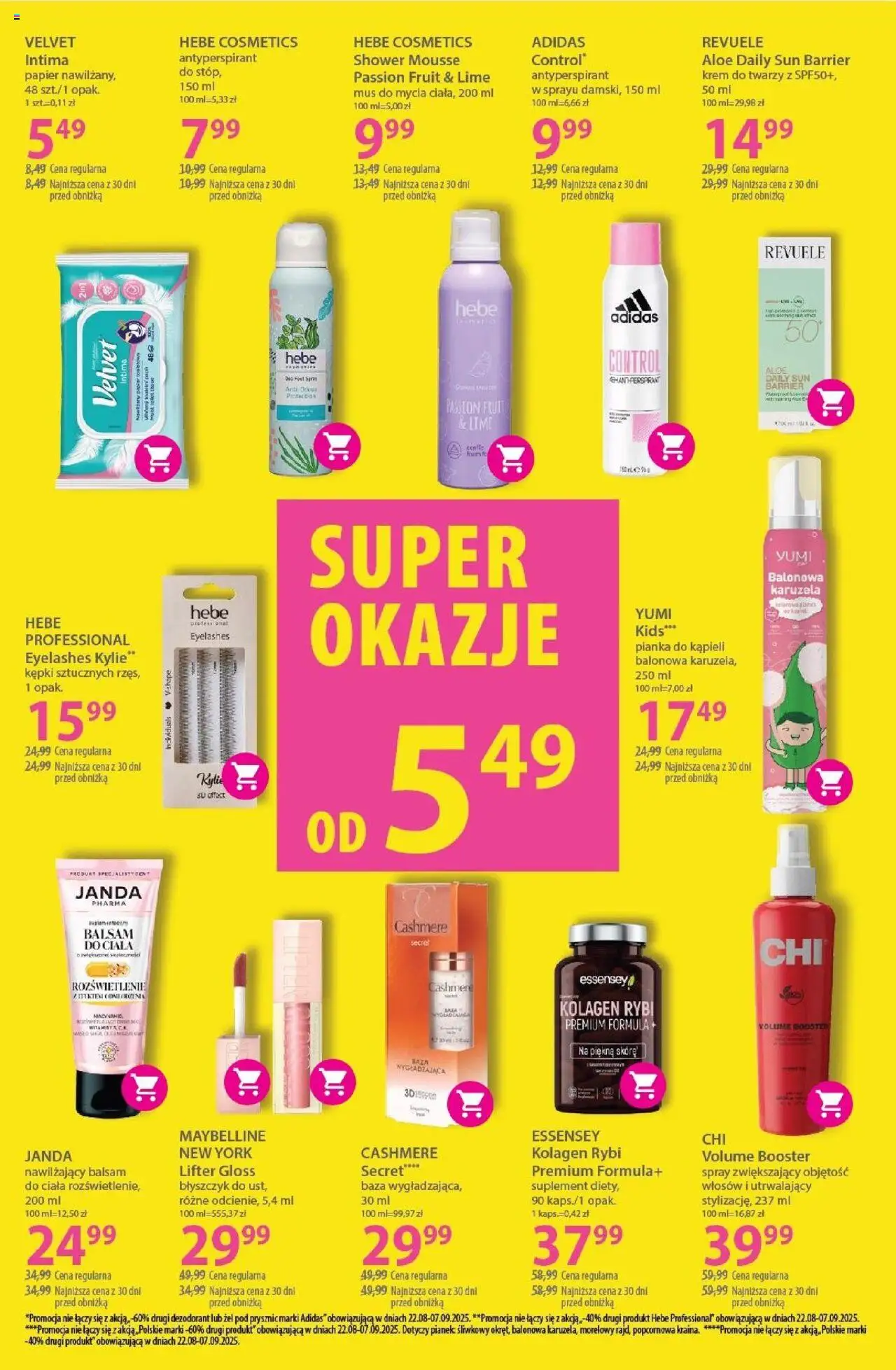 Hebe Gazetka od 22.08.2025 | Strona: 19 | Produkty: Błyszczyk, Żel pod prysznic, Pianka do kąpieli, Krem do twarzy