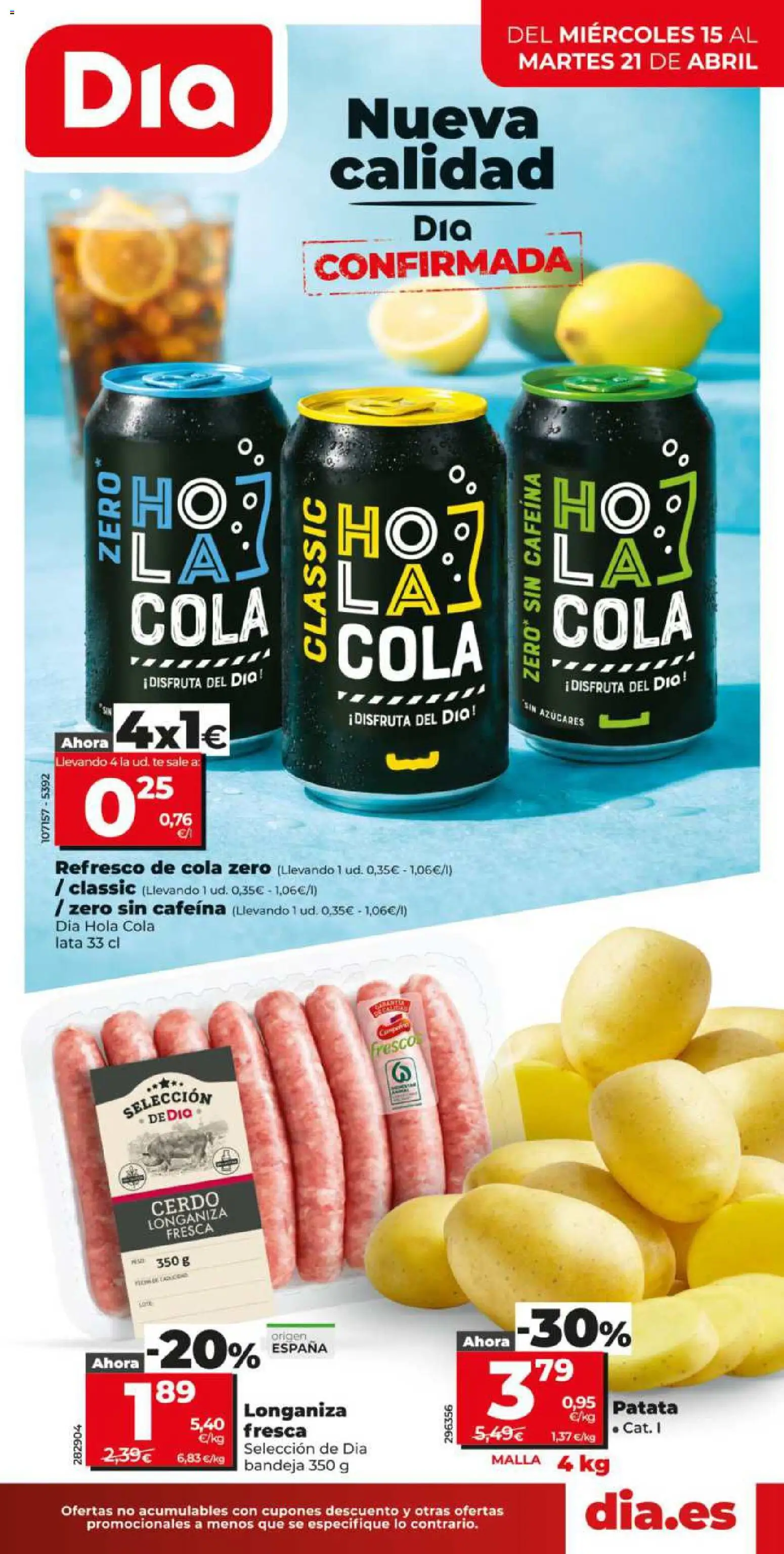 Dia - folleto Market │ válido desde el 15.04.2026 | Página: 1 | Productos: Cerdo, Té, Longaniza, Bandeja