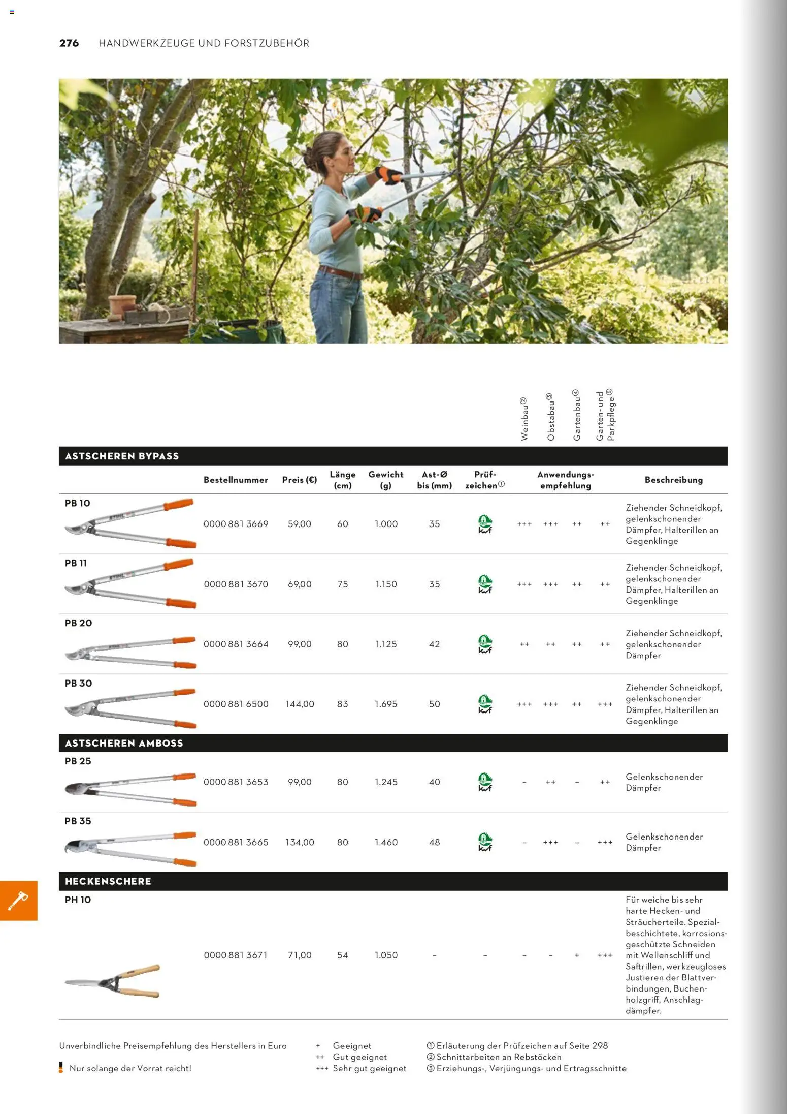 STIHL Katalog – gültig ab 01.01.2026 | Seite: 276 | Produkte: Gewicht