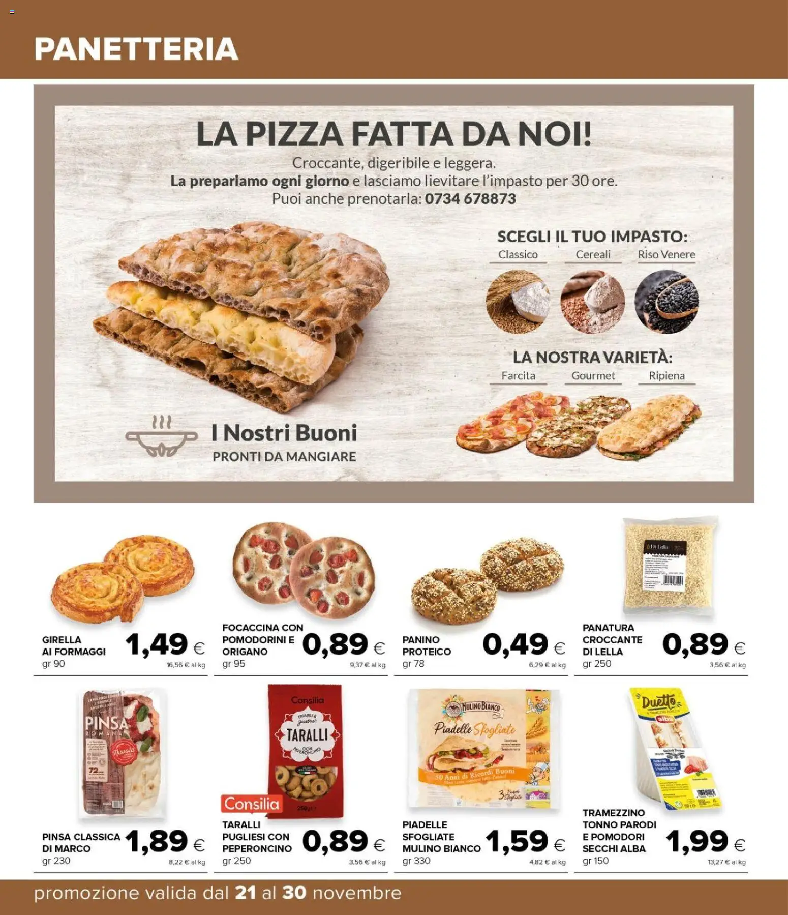 Volantino Oasi del 21.11.2025 | Pagina: 22 | Prodotti: Pomodorini, Riso, Cereali, Taralli