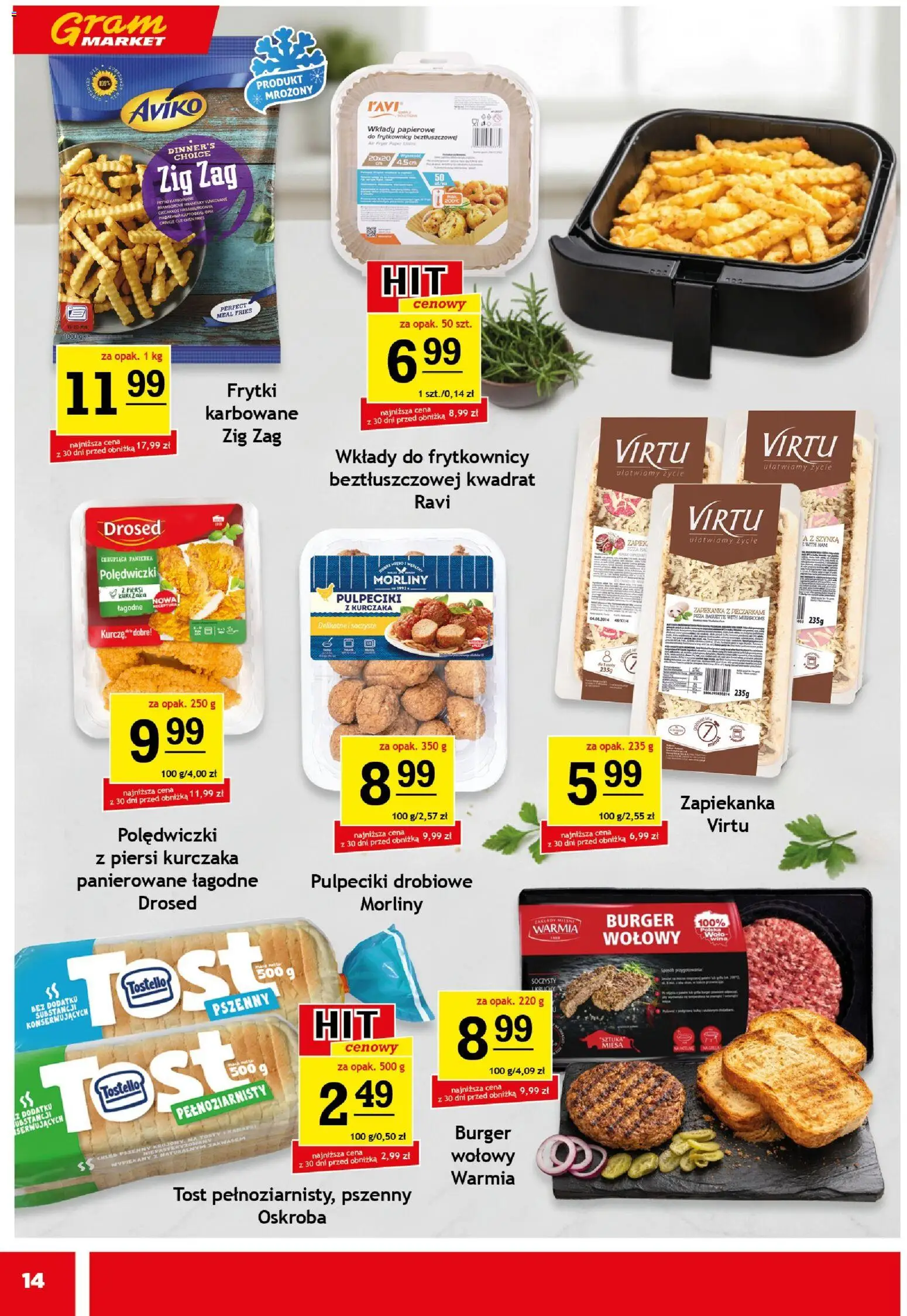 Gram Market Gazetka od 28.01.2026 | Strona: 14 | Produkty: Piersi, Zapiekanka, Szynka, Wędliny