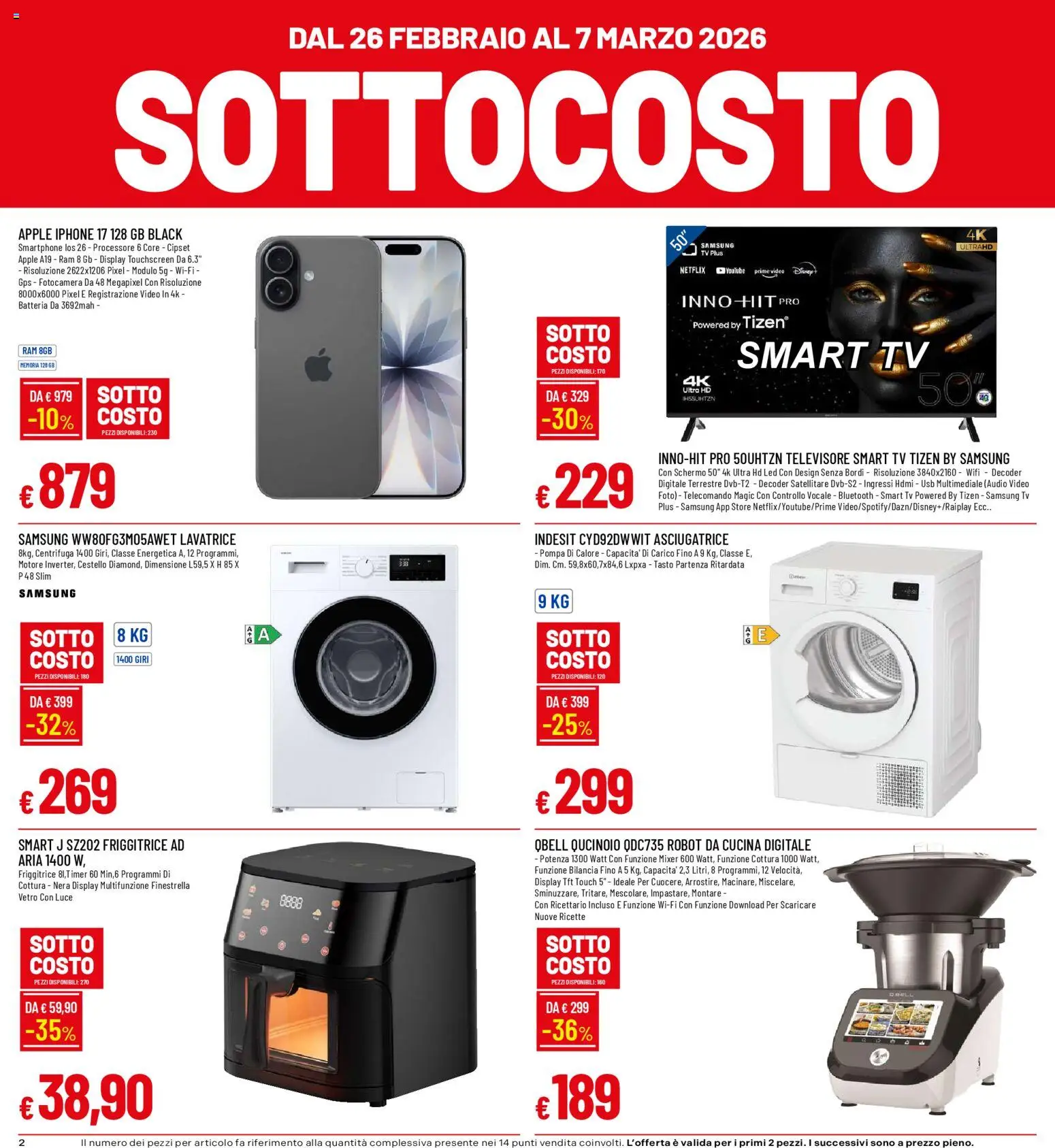 Volantino Famila del 26.02.2026 | Pagina: 2 | Prodotti: Schermo, Smartphone, Satellitare, Batteria