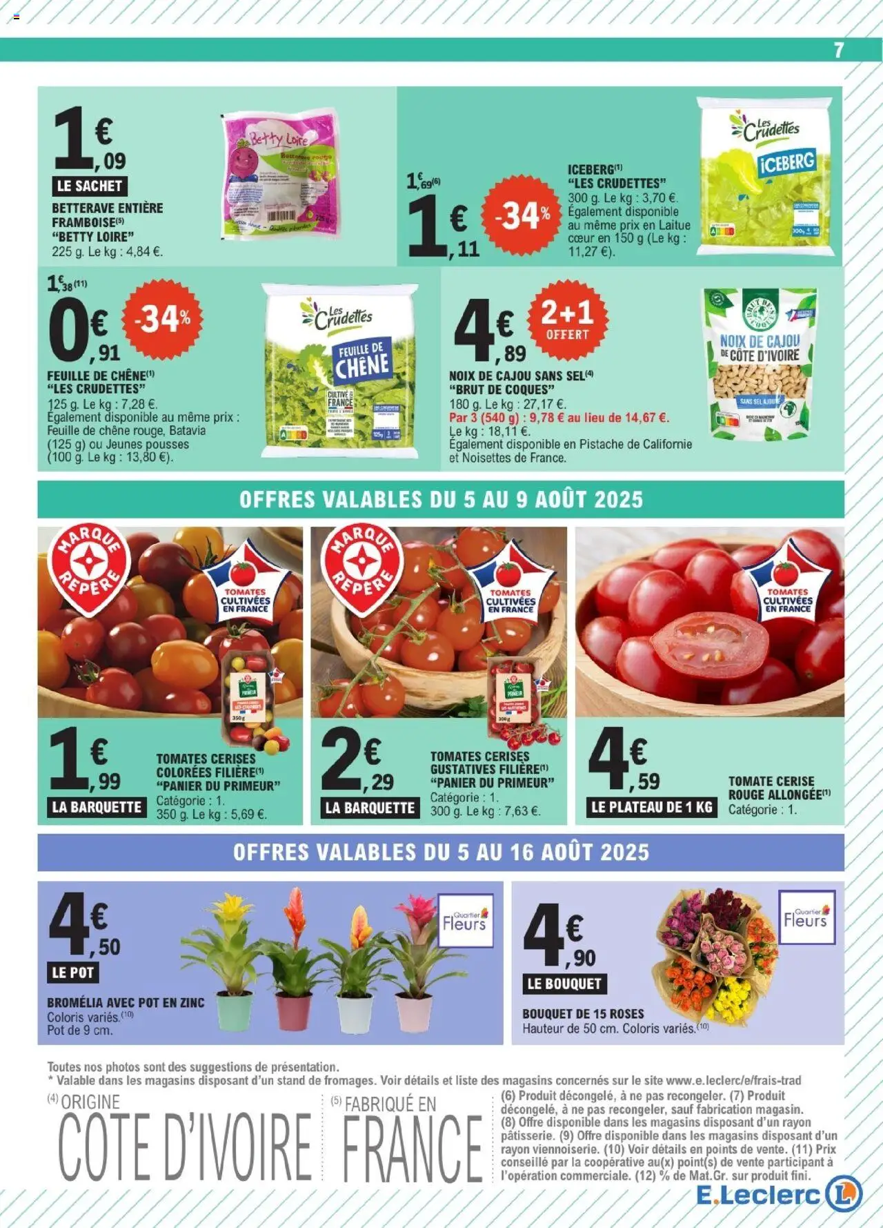  | Page: 7 | Produits: Plateau, Laitue, Panier, Tomates