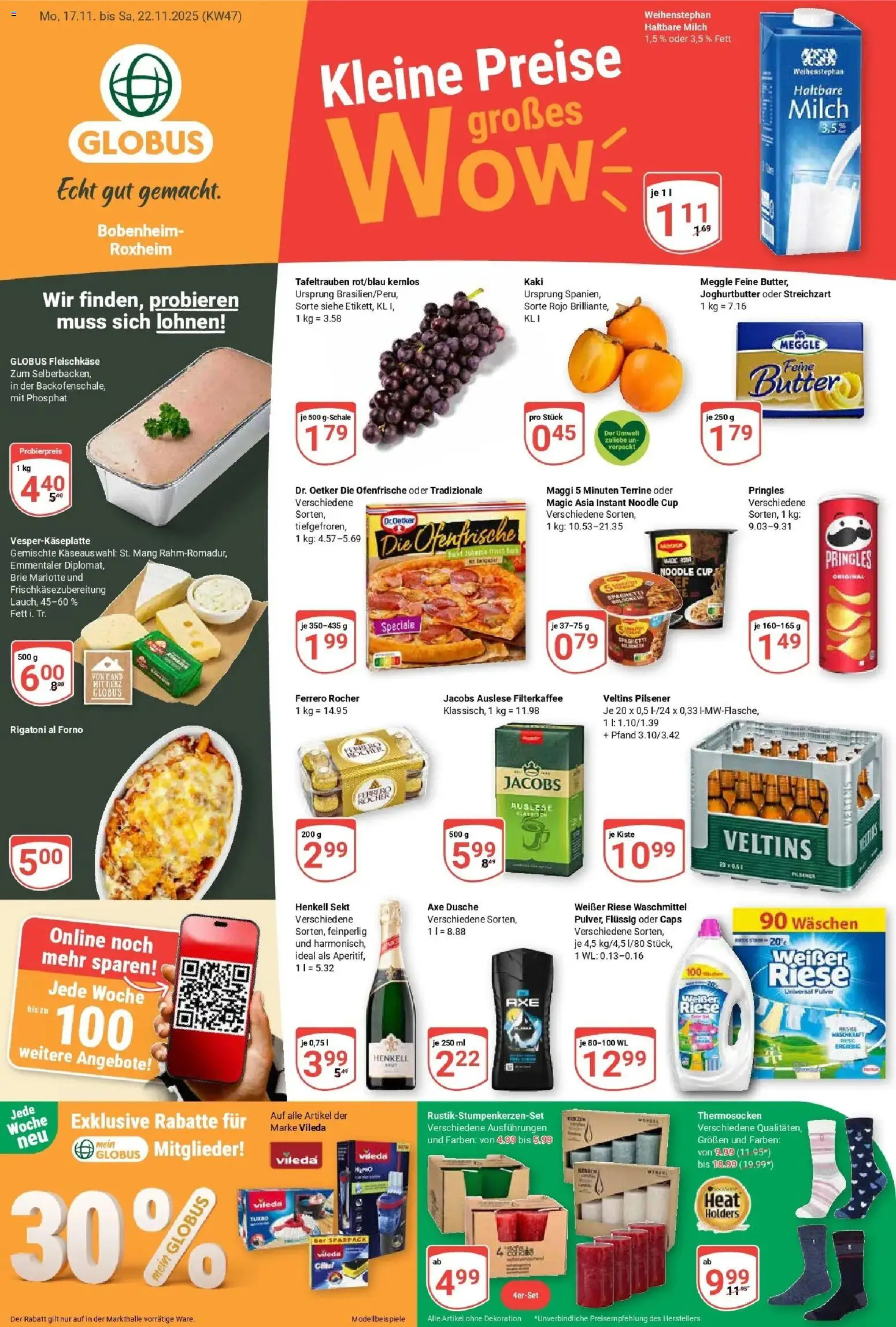Globus prospekt Bobenheim-Roxheim	 (ab 17.11.2025) » Angebote online | Seite: 1 | Produkte: Maggi, Haltbare milch, Pringles, Veltins