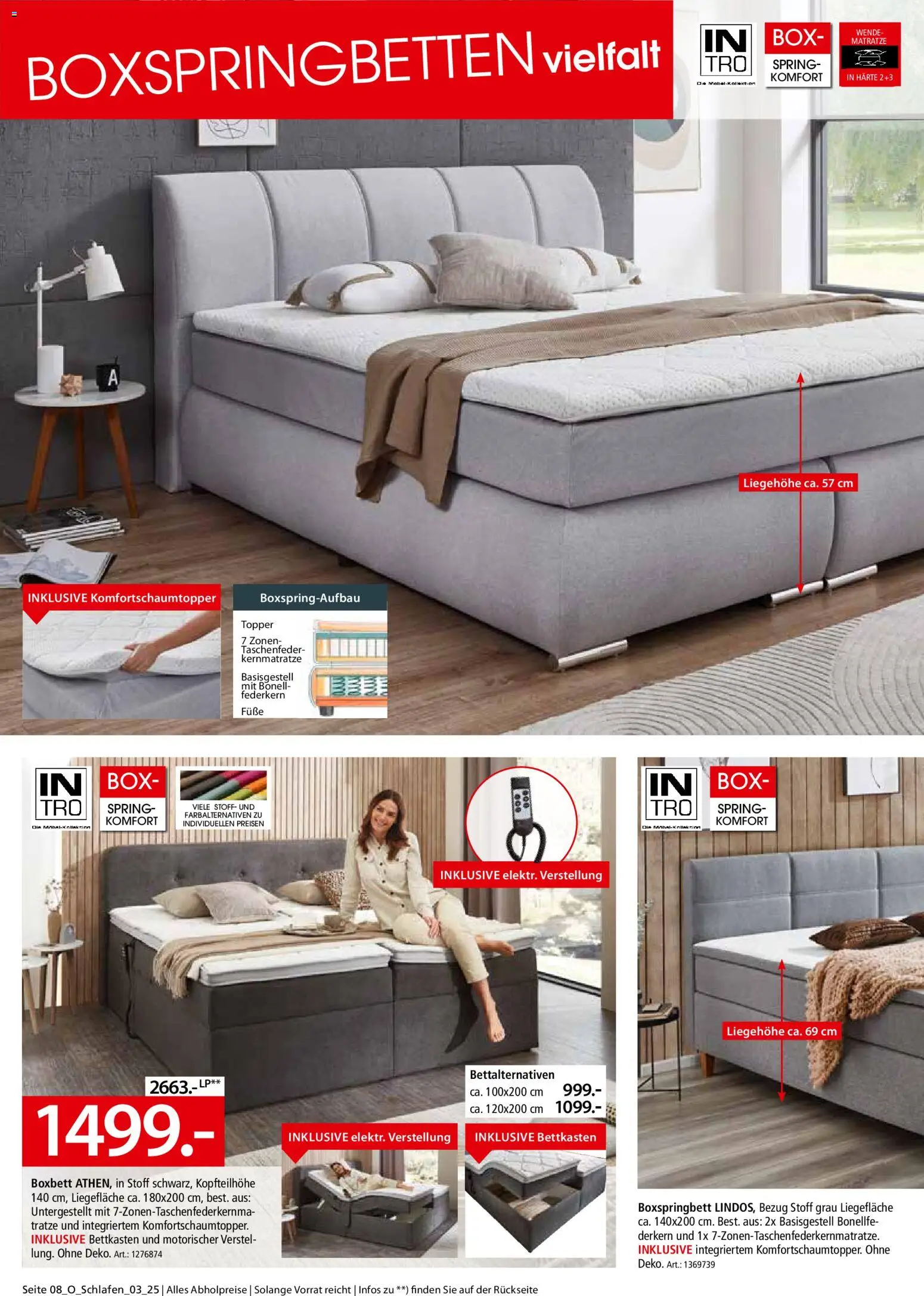 Zurbrüggen Schlafen Spezial – gültig ab 18.12.2025 | Seite: 8 | Produkte: Matratze, Boxspringbett, Topper, Box