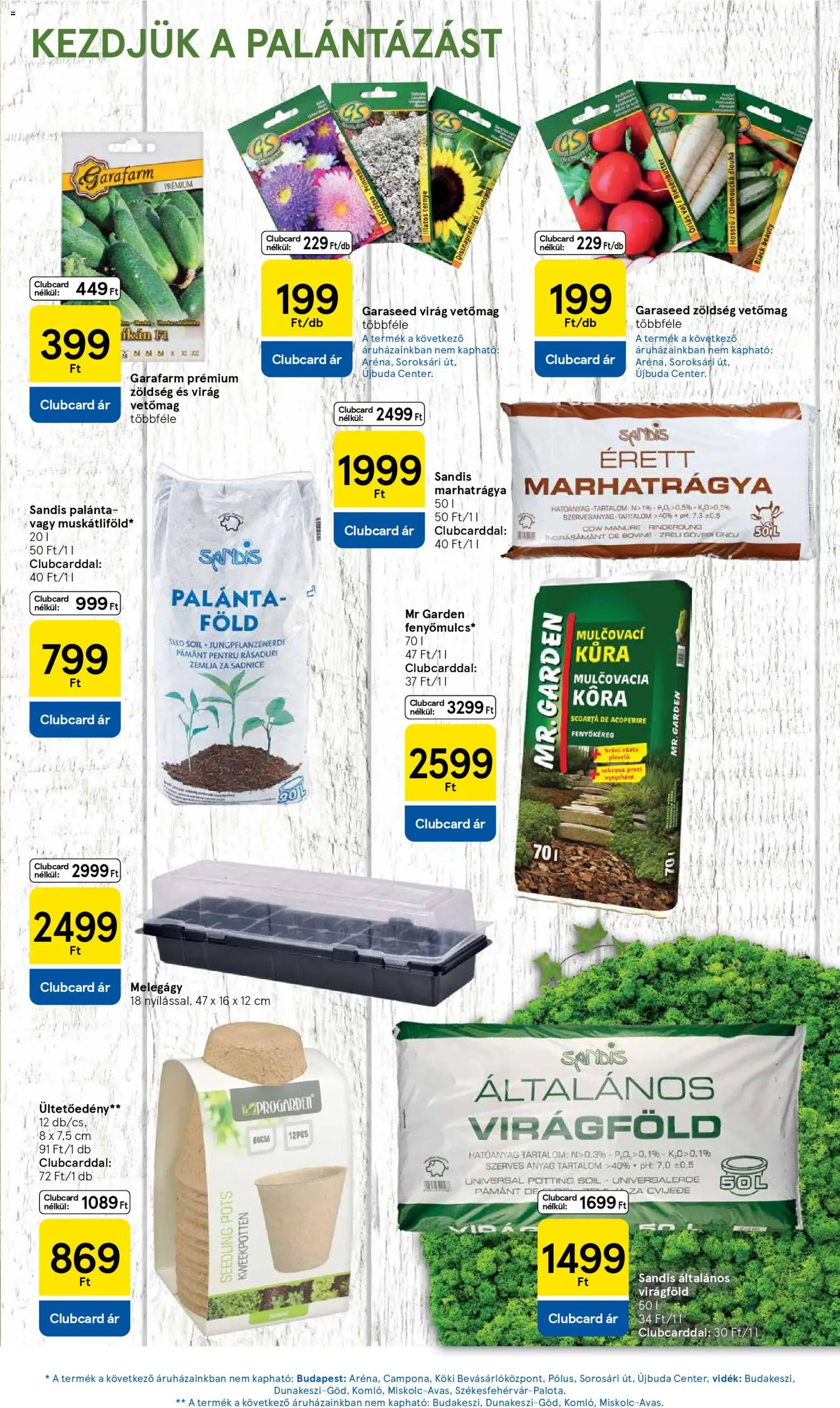 Tesco akciós ujság - amely érvényes a következő dátumtól: 29.01.2026 | Oldal: 13 | Termékek: Vetőmag, Virag, Virágföld, Zöldség