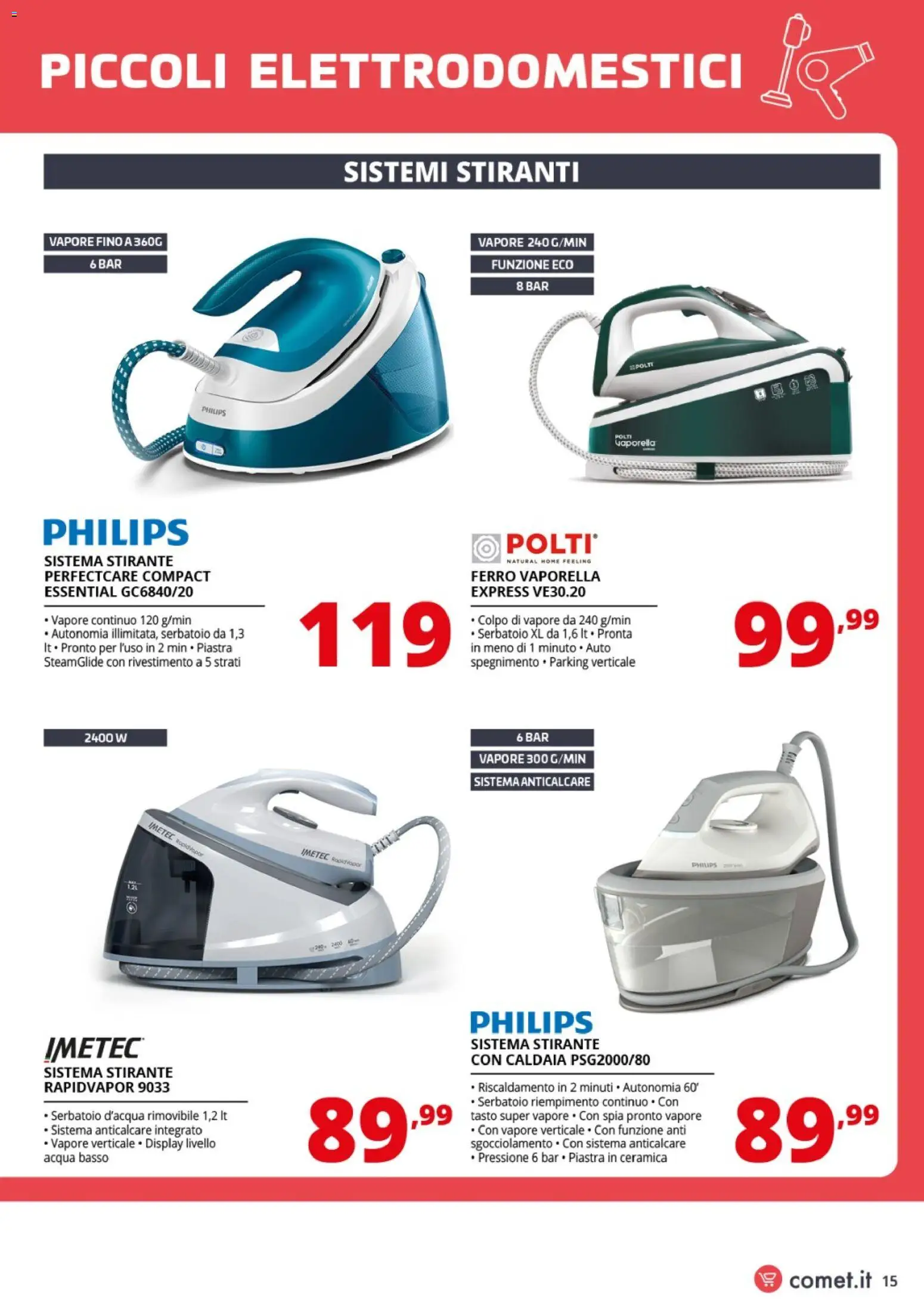 Volantino Comet del 06.03.2026 | Pagina: 15 | Prodotti: Caldaia, Anticalcare, Acqua