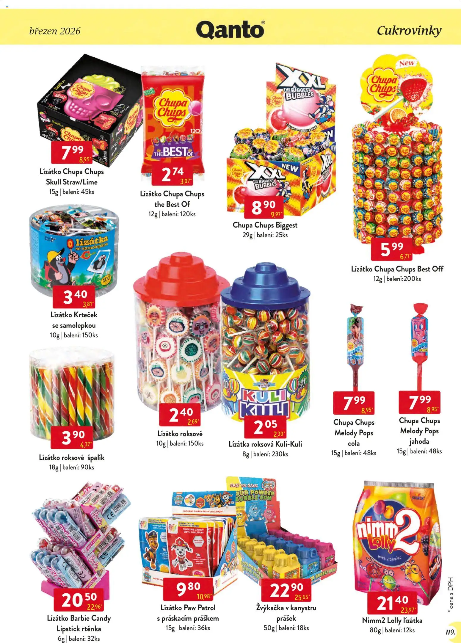 Astur & Qanto leták - Velkoobchod 03/2026 od 01.03.2026 | Strana: 119 | Produkty: Barbie, Rtěnka, Cola