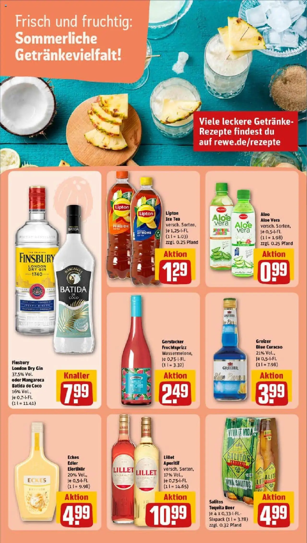 Rewe prospekt Halle (Saale)	 - gültig ab dem 13.07.2025 | Seite: 10 | Produkte: Lillet, Tequila, Wassermelone, Gin