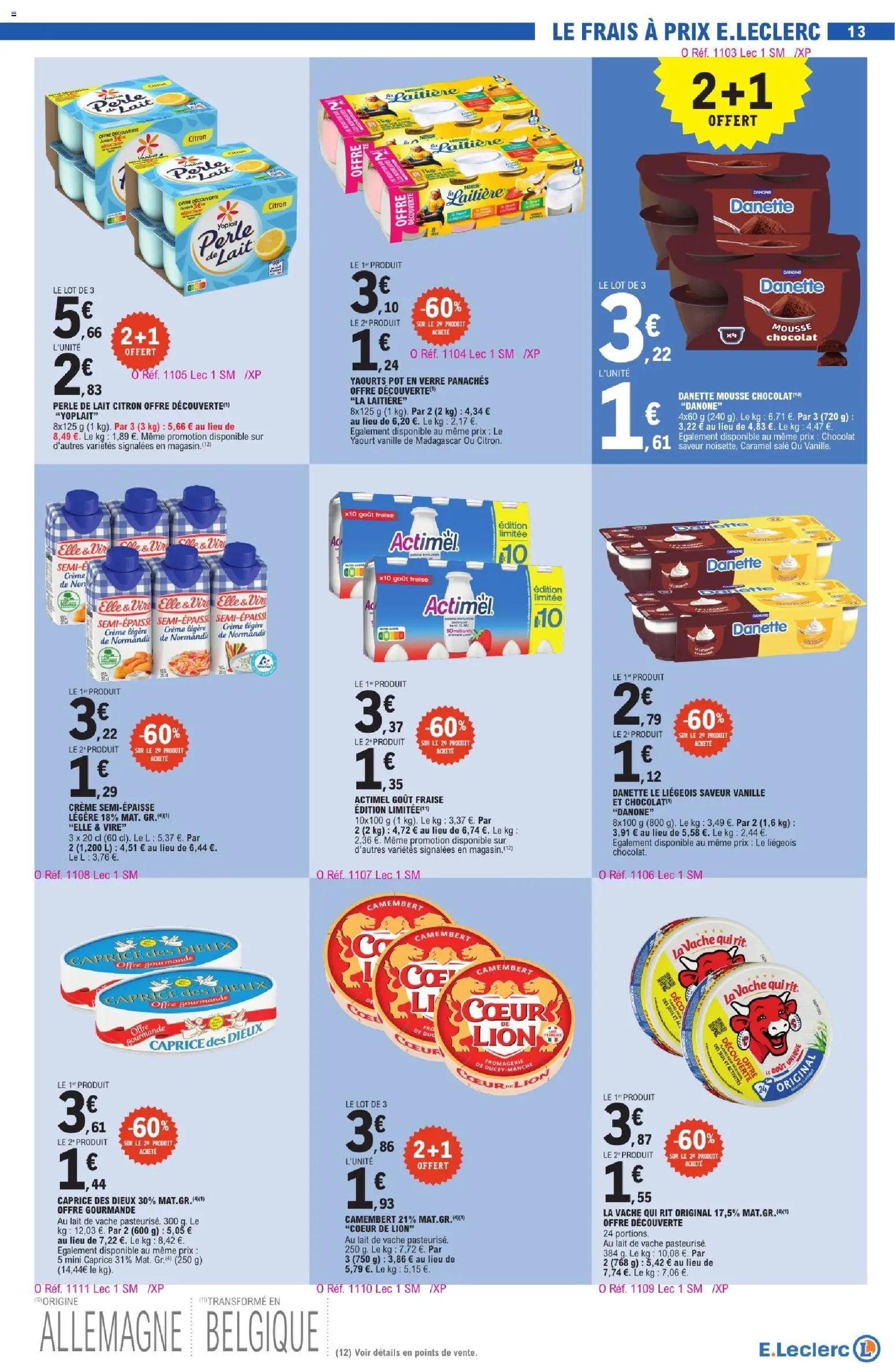 {H1} | Page: 13 | Produits: Yaourts, Citron, Fraise, Mousse