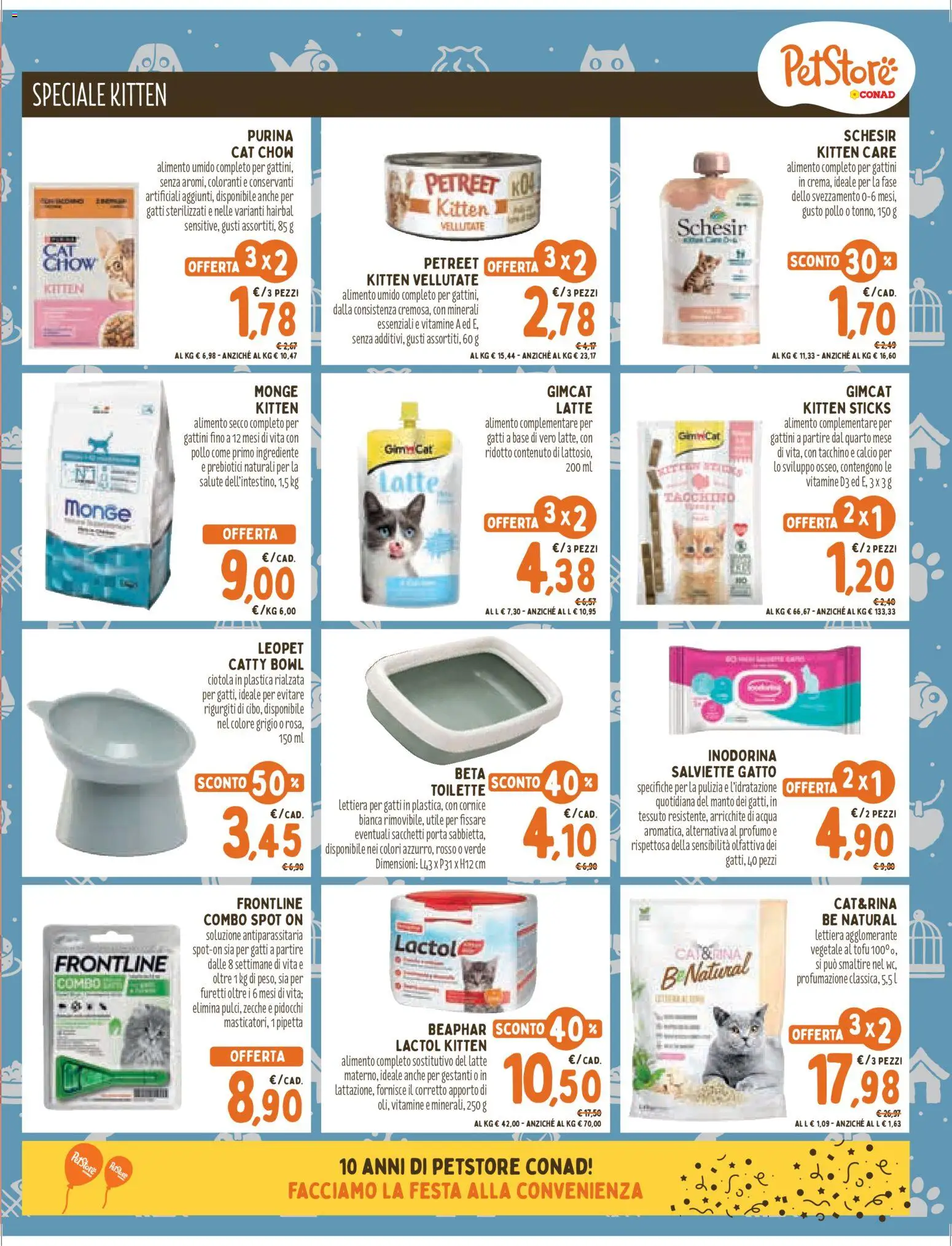 Volantino Conad del 22.04.2026 | Pagina: 5 | Prodotti: Lettiera per gatti, Acqua, Tacchino, Tofu