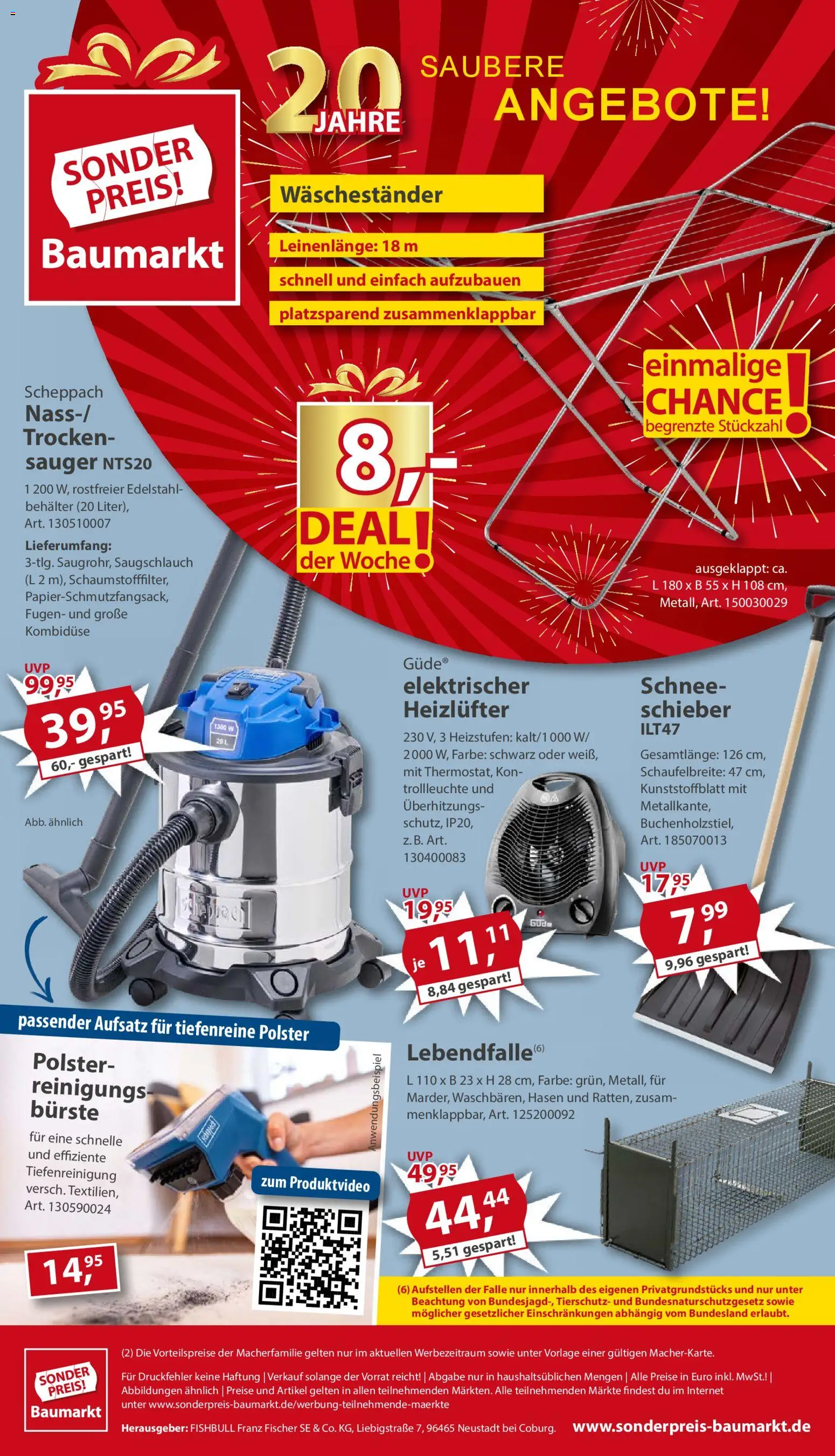 Sonderpreis Baumarkt Prospekt 	 – gültig ab 06.12.2025 | Seite: 20 | Produkte: Bürste, Waschestander