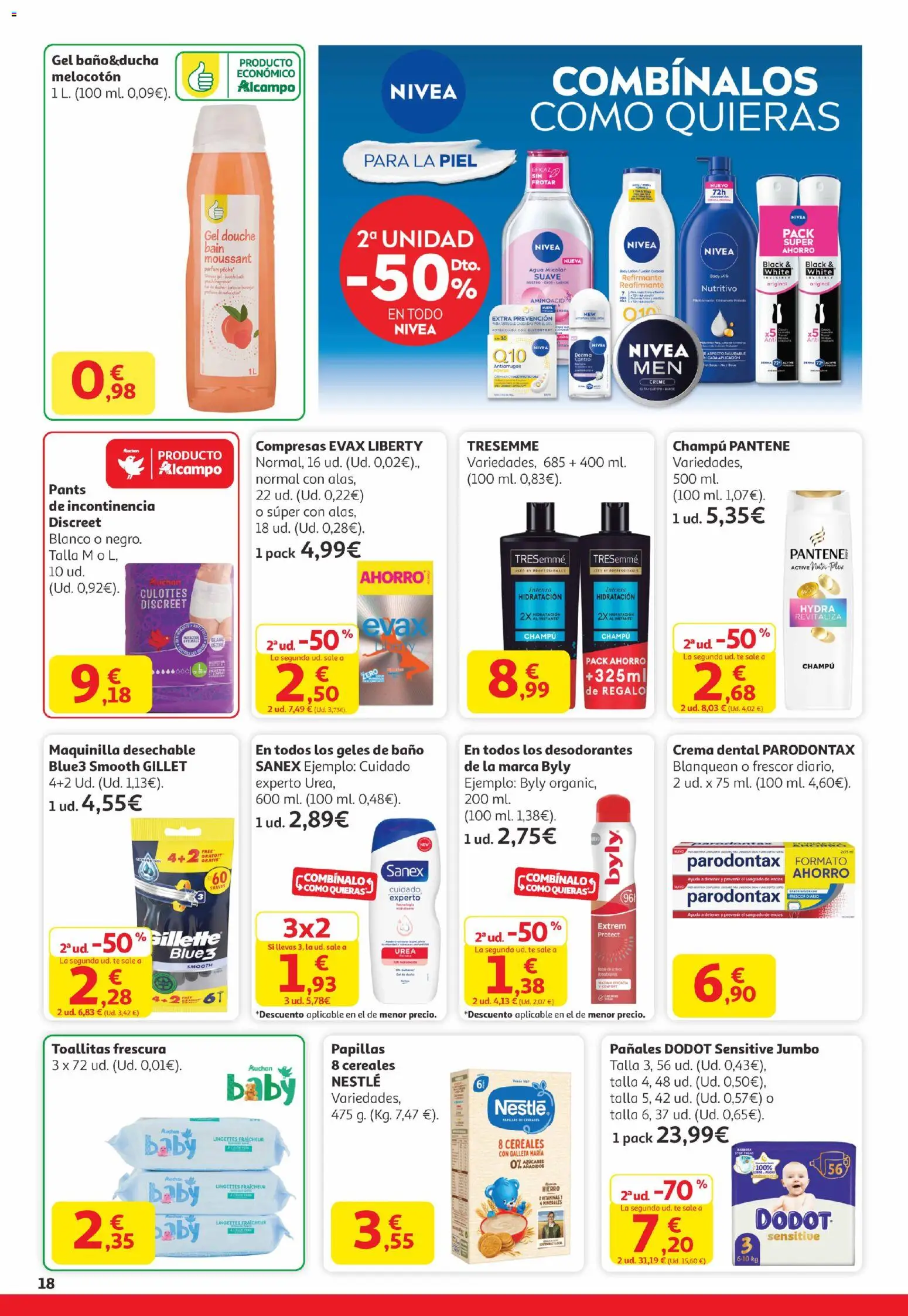 Alcampo - Canarias │ válido desde el 29.12.2025 | Página: 18 | Productos: Champú, Agua micelar, Crema, Body