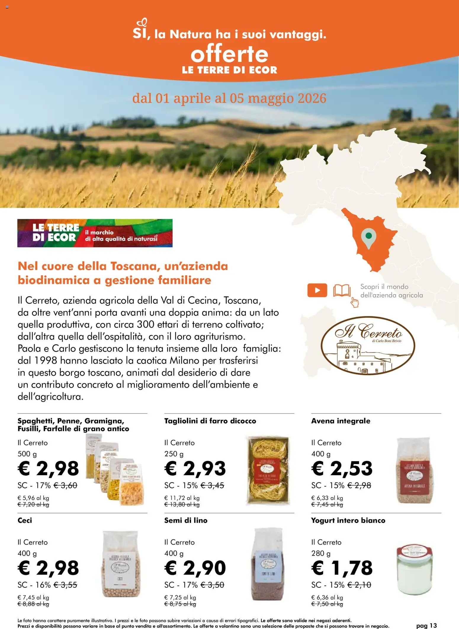 Volantino Natura Sì del 01.04.2026 | Pagina: 13