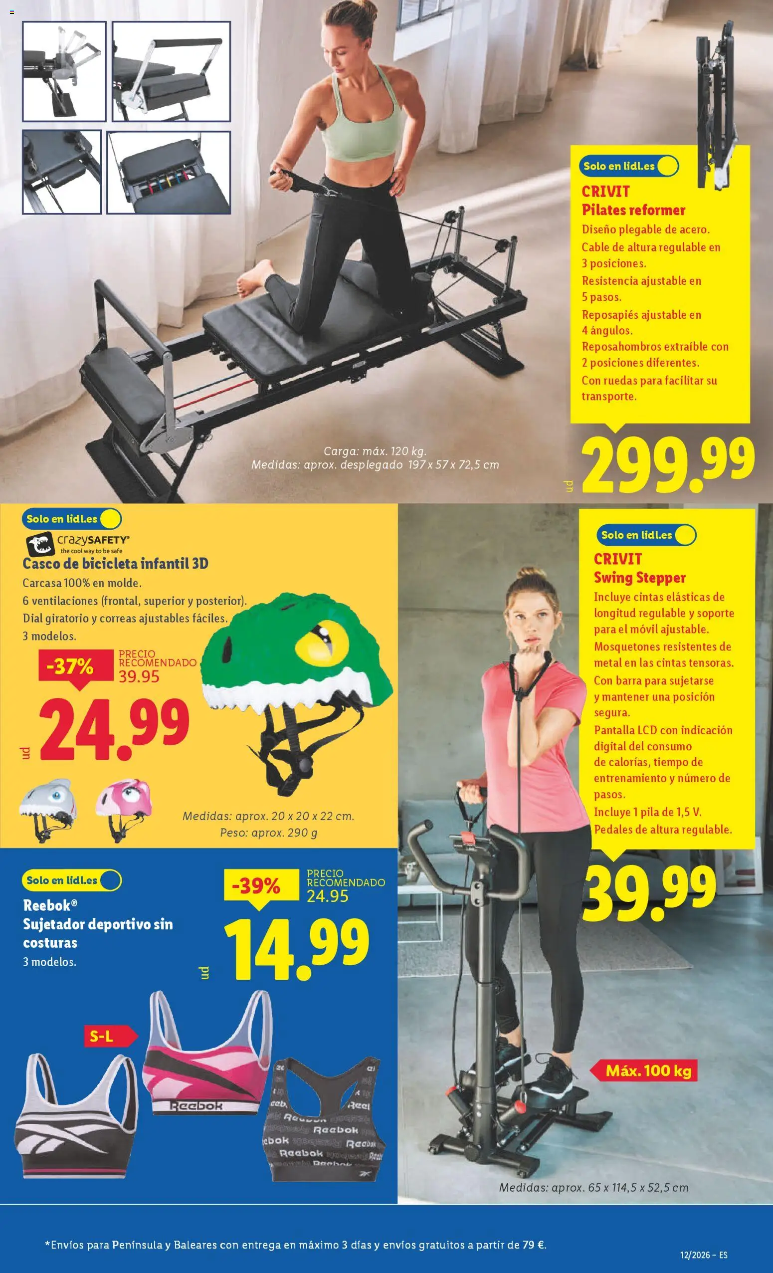 Lidl folleto de bazar │ válido desde el 16.03.2026 | Página: 5 | Productos: Bicicleta, Reposapiés, Cable, Peso