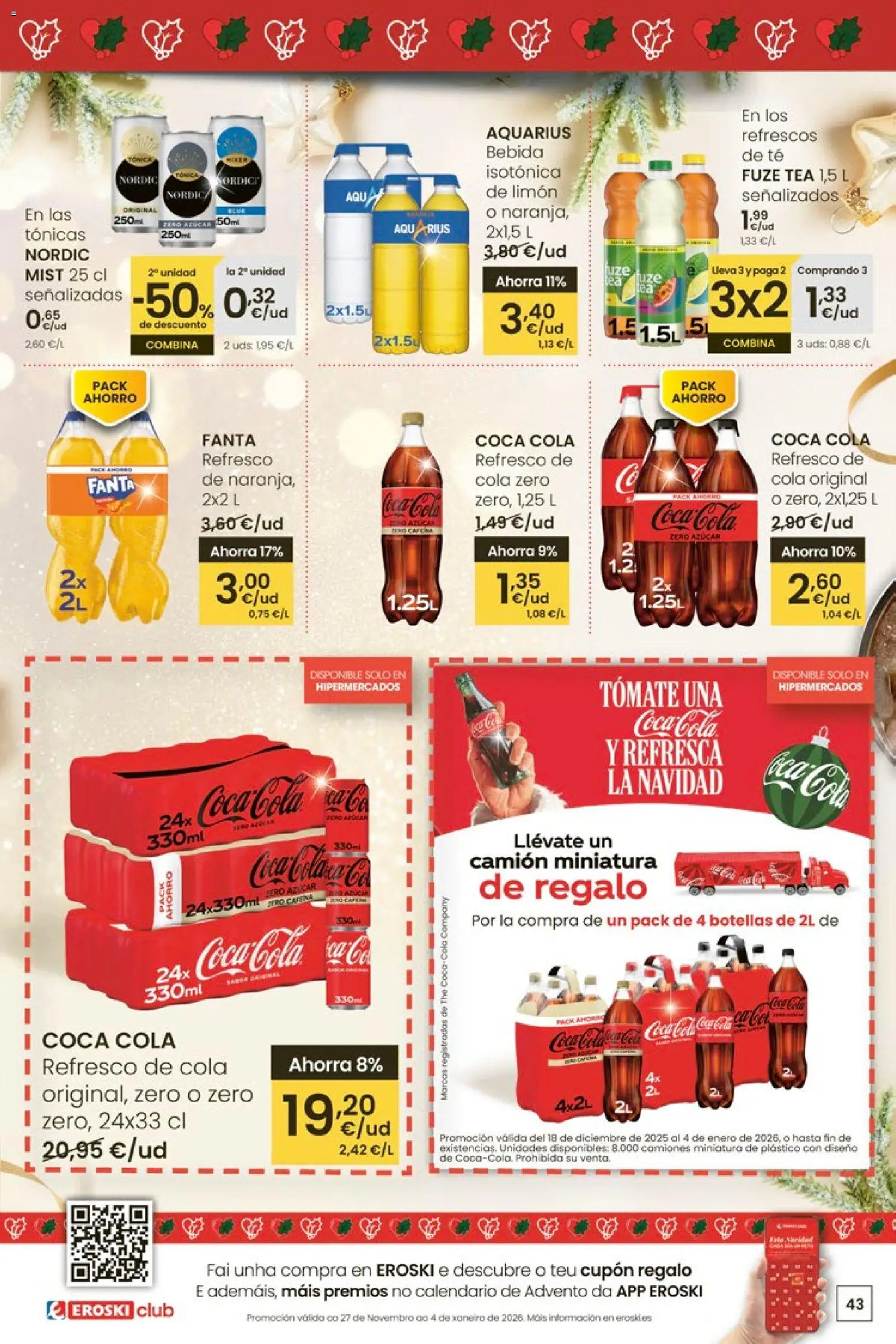 Eroski - Navidad  │ válido desde el 18.12.2025 | Página: 43 | Productos: Σφουγγαρίστρα, Té