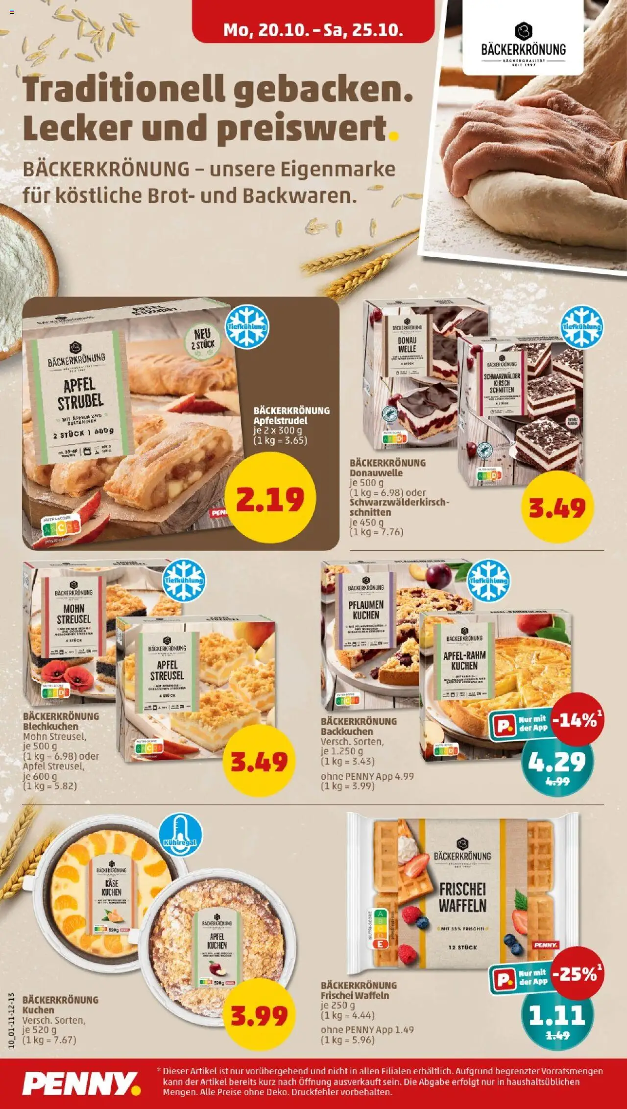 Penny - Berlin – gültig ab 20.10.2025 | Seite: 10 | Produkte: Käse, Äpfel, Waffeln, Kuchen