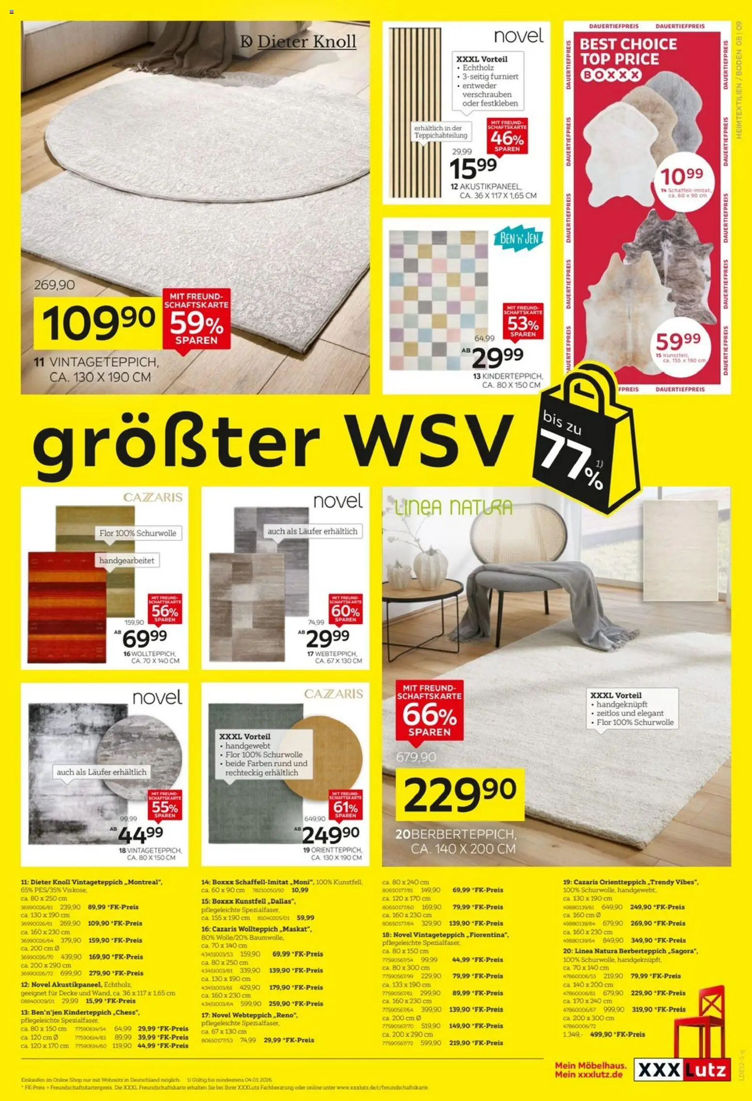 XXXL Lutz - Deutschlands größter WSV – gültig ab 20.12.2025 | Seite: 9 | Produkte: Top, Decke, Orientteppich