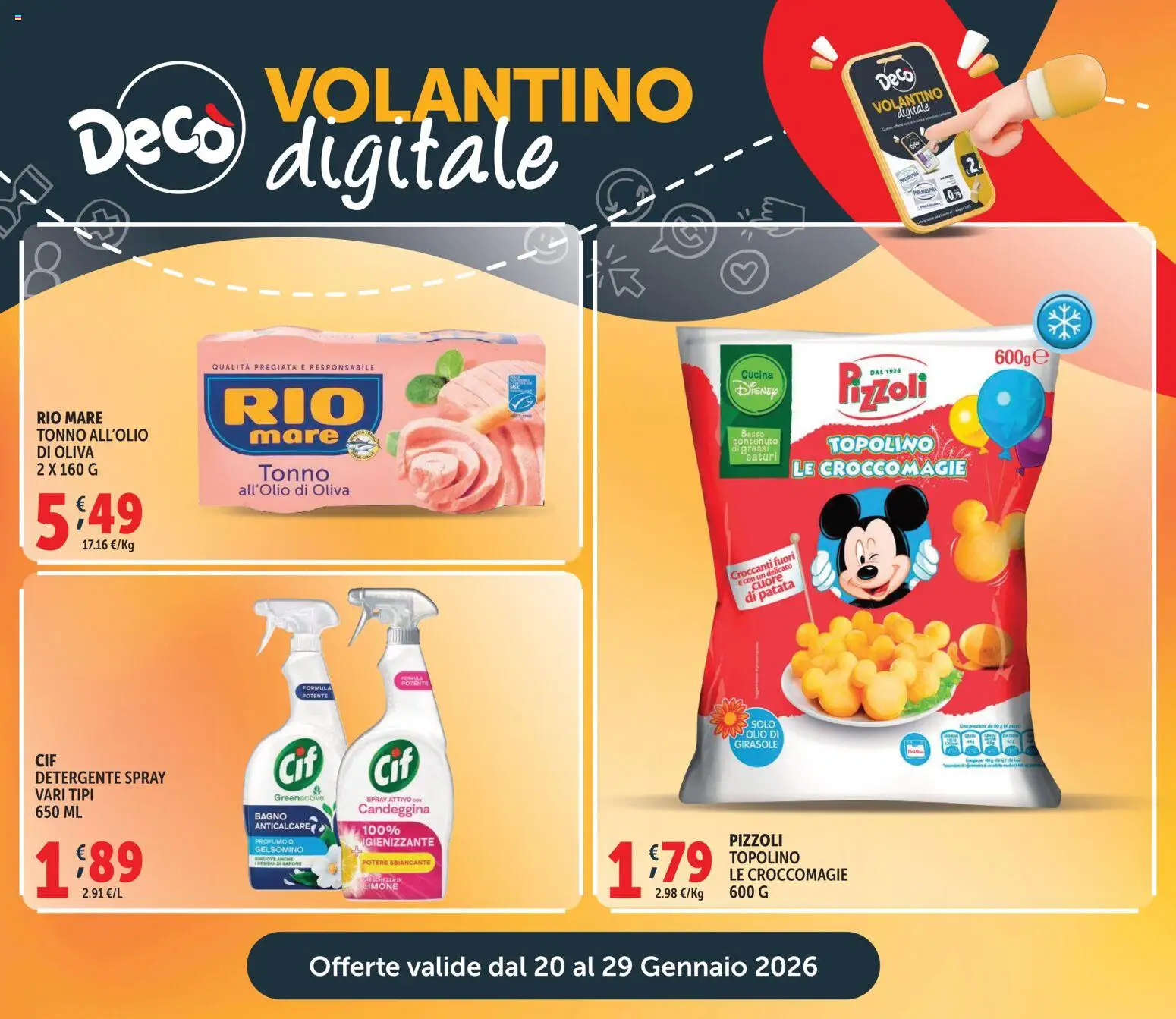 Volantino Decò del 20.01.2026 | Pagina: 21 | Prodotti: Detergente, Olio, Olio di girasole, Bagno