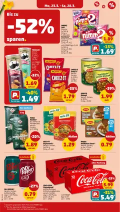 Penny Prospekt 	 ab 23.03.2026 gültig | Seite: 22 | Produkte: Coca cola, Tomaten, Nudeln, Erasco