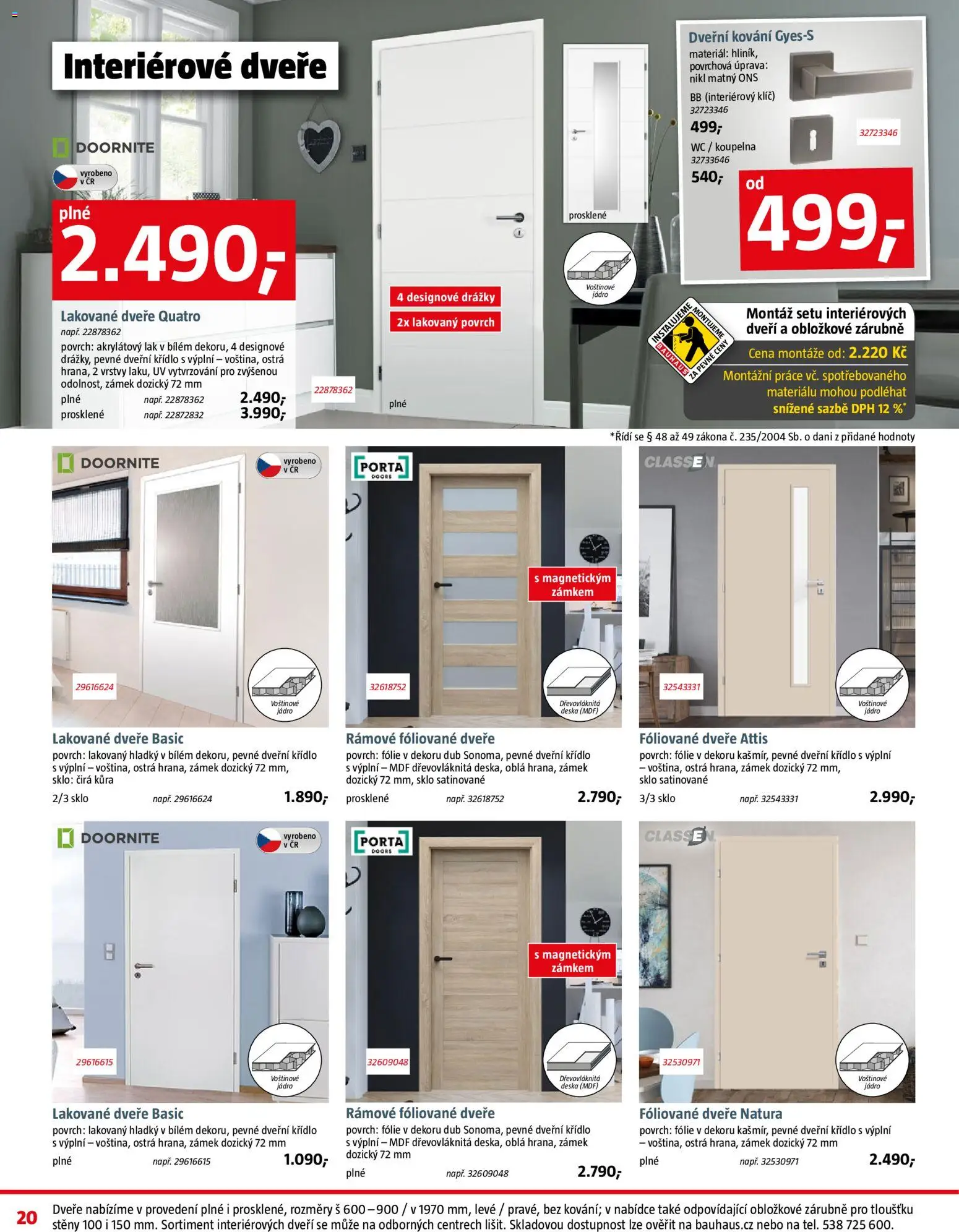 Bauhaus leták od 05.12.2025 | Strana: 20 | Produkty: Fólie, Interiérové dveře, Wc, Koupelna