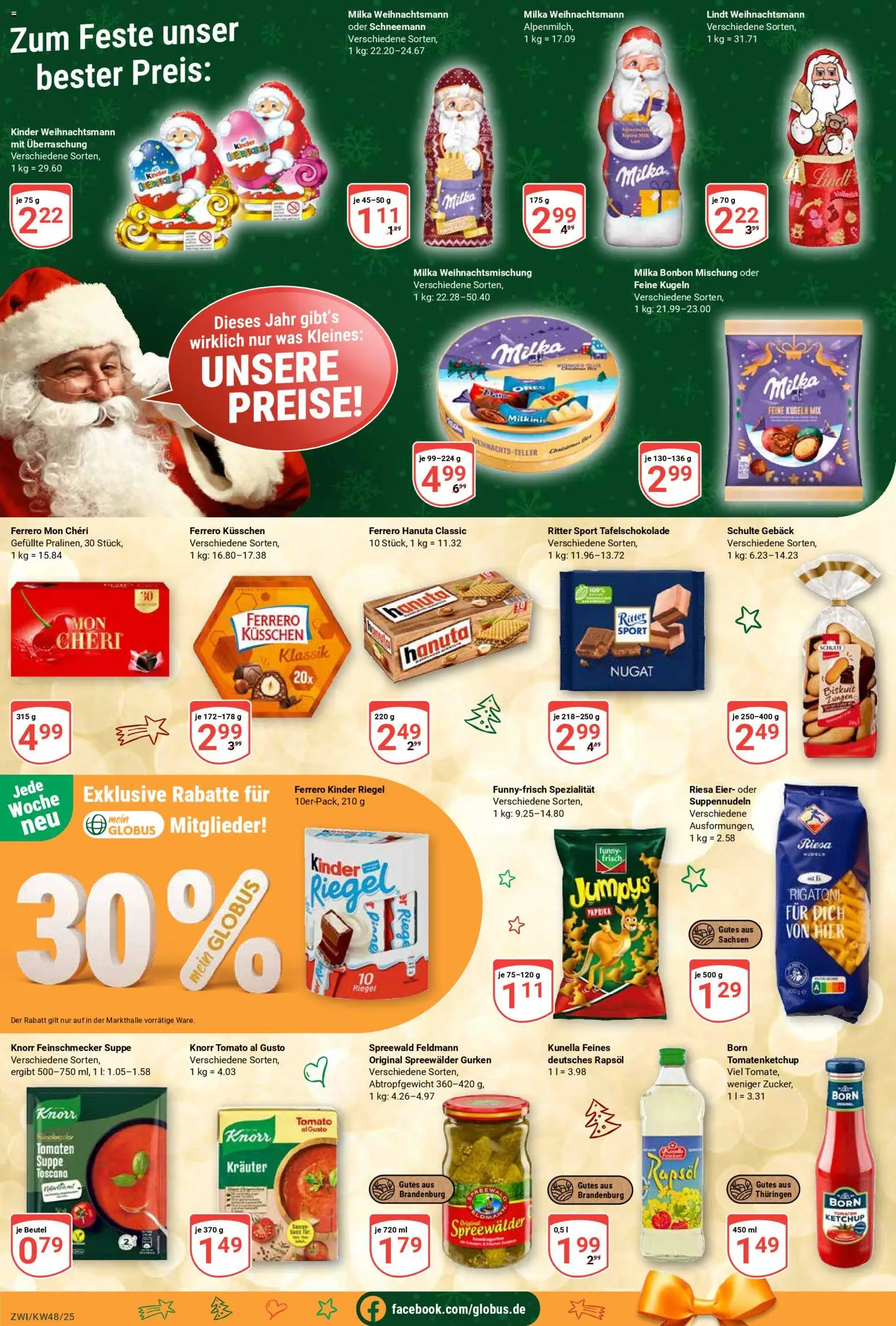 Globus prospekt Zwickau	 – gültig ab 24.11.2025 | Seite: 3 | Produkte: Eier, Knorr, Milka, Gurken