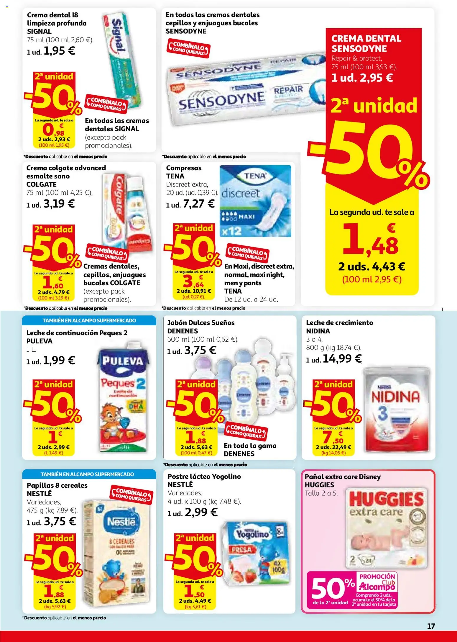 Alcampo - HG Madrid Unificado │ válido desde el 26.02.2026 | Página: 17 | Productos: Leche, Crema, Té, Γλυφιτζούρι