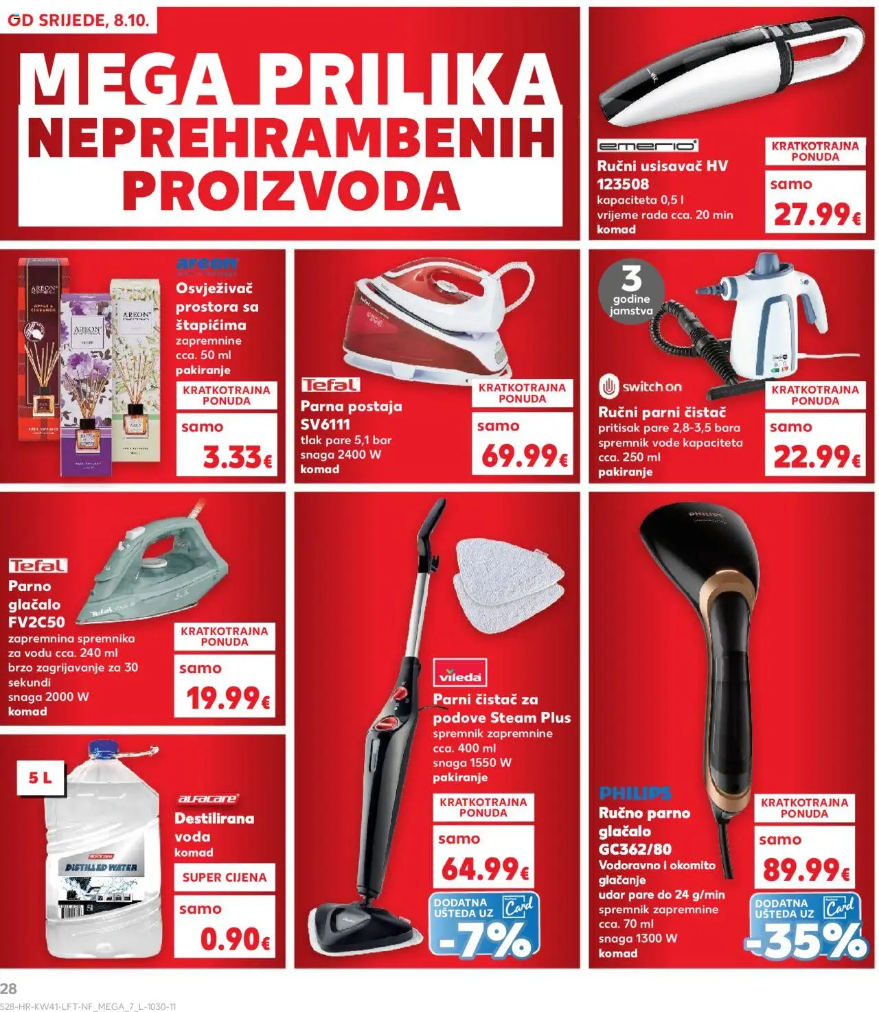 Kaufland katalog | vrijedi od 08.10.2025 | Stranica: 28 | Proizvodi: Mop, Destilirana voda, Voda, Vileda