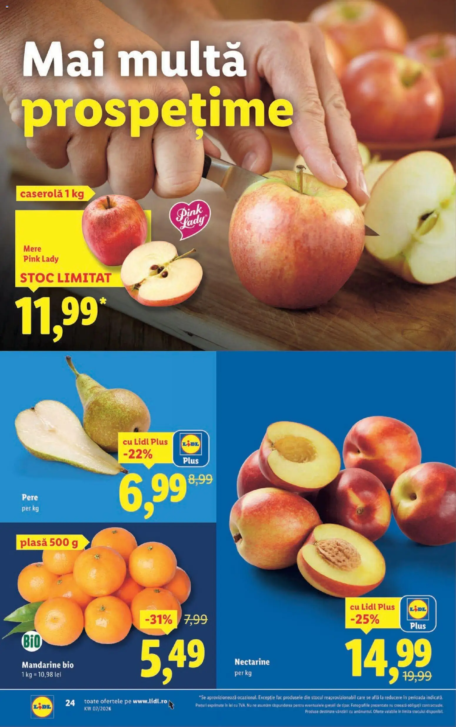 Noul catalog Lidl – valabil de la 09.02.2026 | Pagină: 24 | Produse: Şerit ödül, Temizlik kovası, Mere, Mandarine
