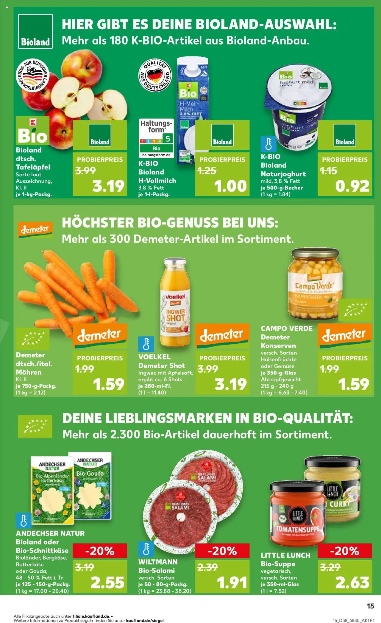 Kaufland prospekt Völklingen	 – gültig ab 18.09.2025 | Seite: 15 | Produkte: Milch, Joghurt, Mohren, Salami