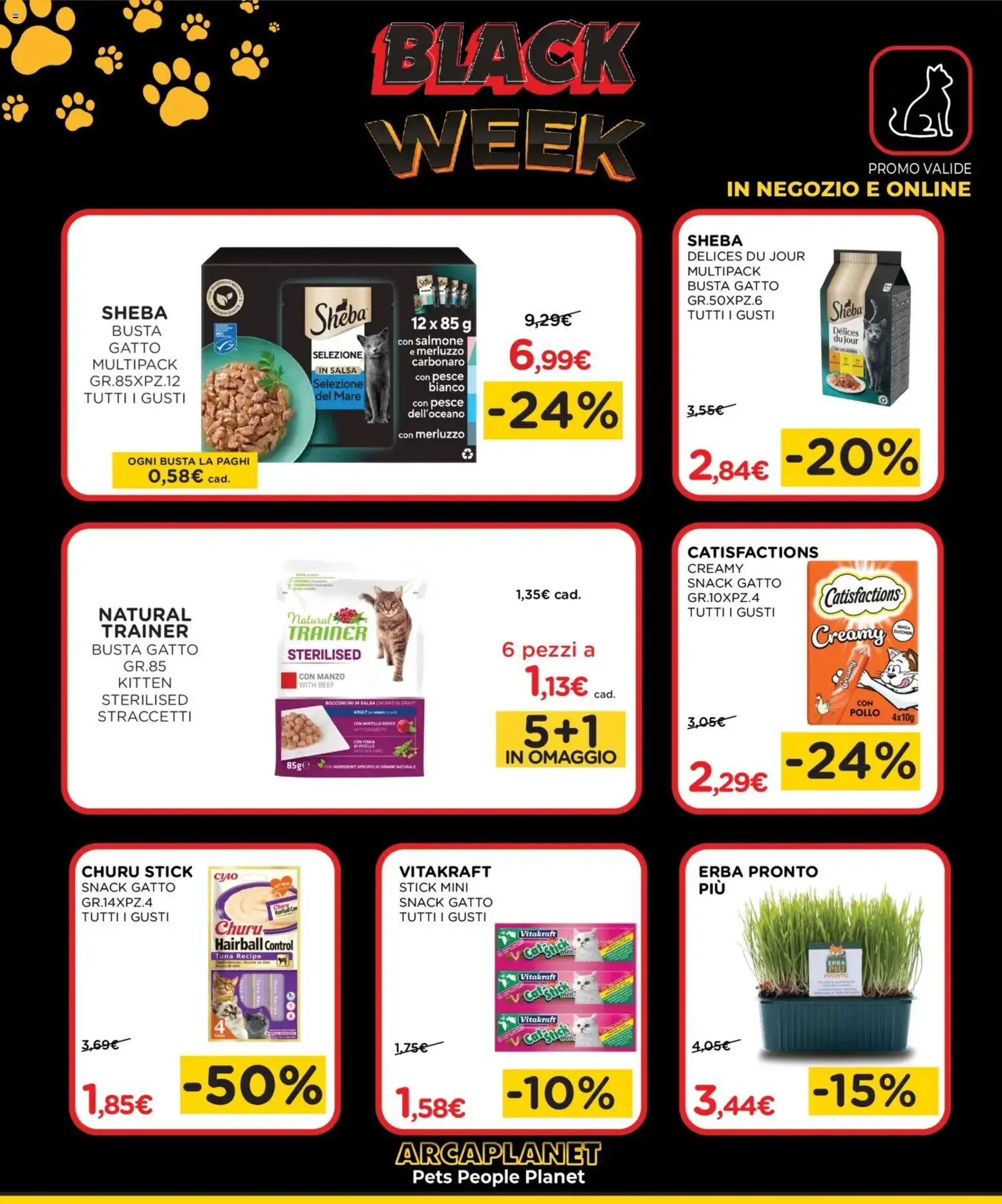 Volantino Arcaplanet del 24.11.2025 | Pagina: 6 | Prodotti: Pollo, Salmone, Pesce, Merluzzo