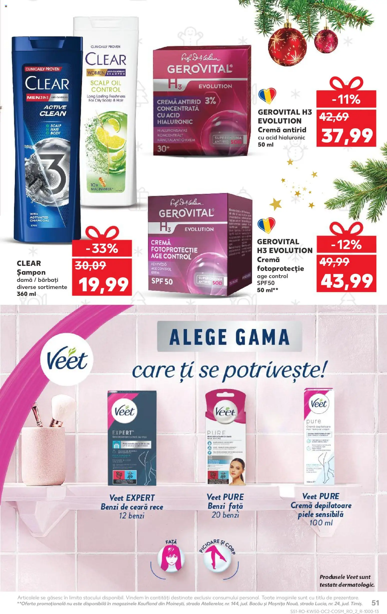 Noul catalog Kaufland – valabil de la 10.12.2025 | Pagină: 51 | Produse: Body, Șampon, Cremă, Cremă depilatoare