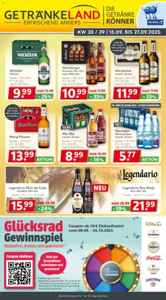 Getränkeland Prospekt 	 ab 15.09.2025 gültig