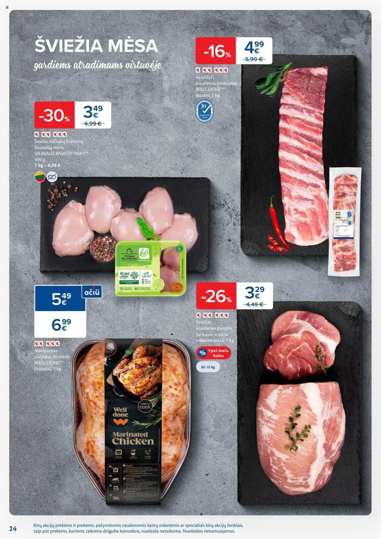 MAXIMA akcijos nuo 21.10.2025 | Puslapis: 24 | Prekių: Kiaulienos, Viščiukas, Viščiukų, Kumpis