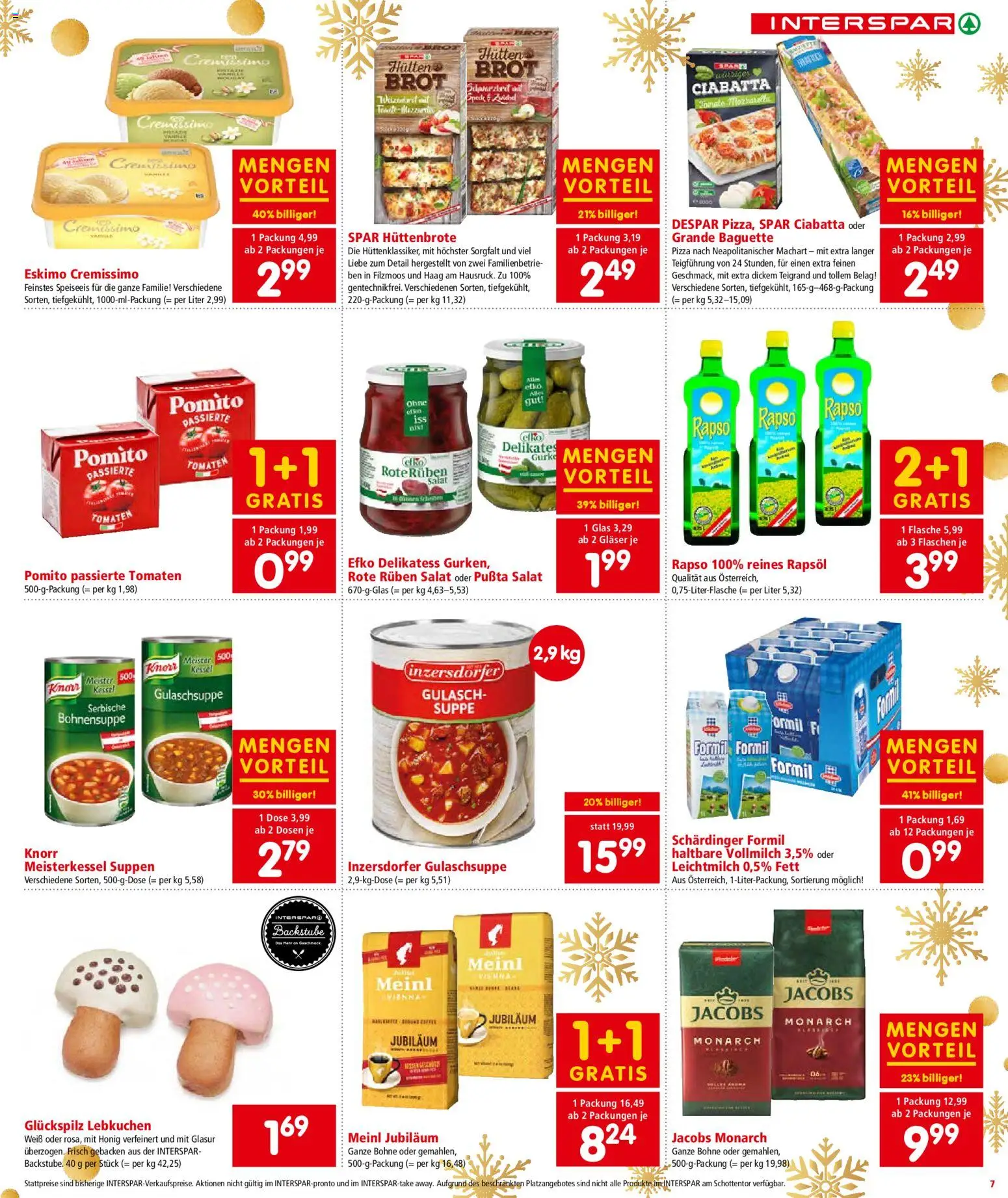 Interspar Flugblatt - Vorarlberg gültig ab 22.12.2025 | Seite: 7 | Produkte: Salat, Brot, Pizza, Tomaten